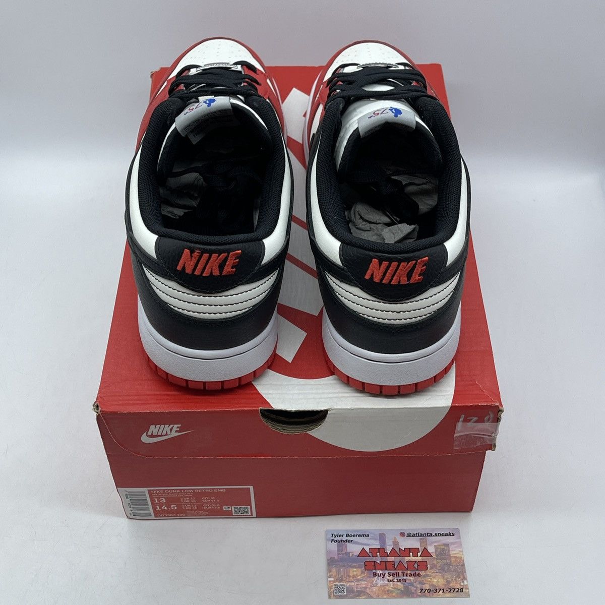 Nike NBA x Dunk low EMB 75th Anniversary - bulls Size US 13 / EU 46 - 6 Thumbnail