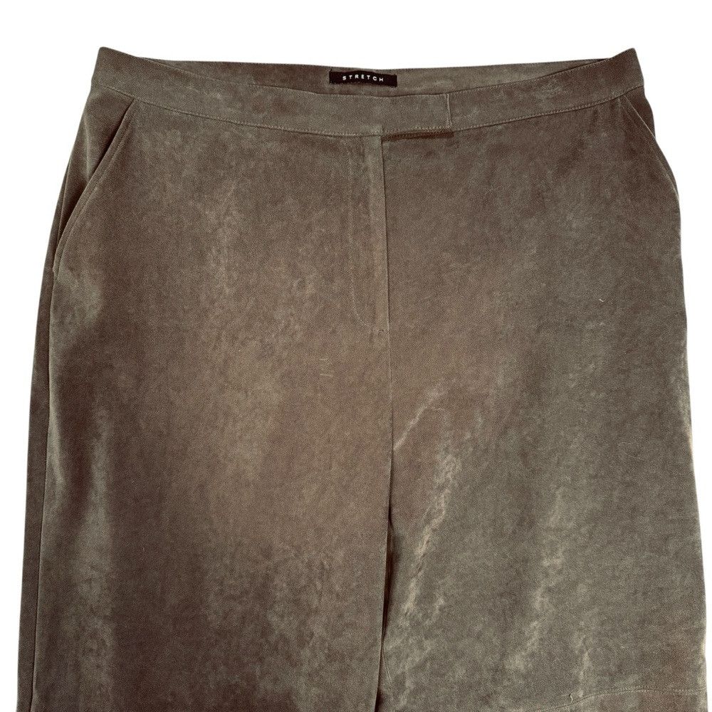 Other Norton McNaughton Brown Faux Suede Straight Leg Pants Size Size 34" / US 12 / IT 48 - 4 Thumbnail
