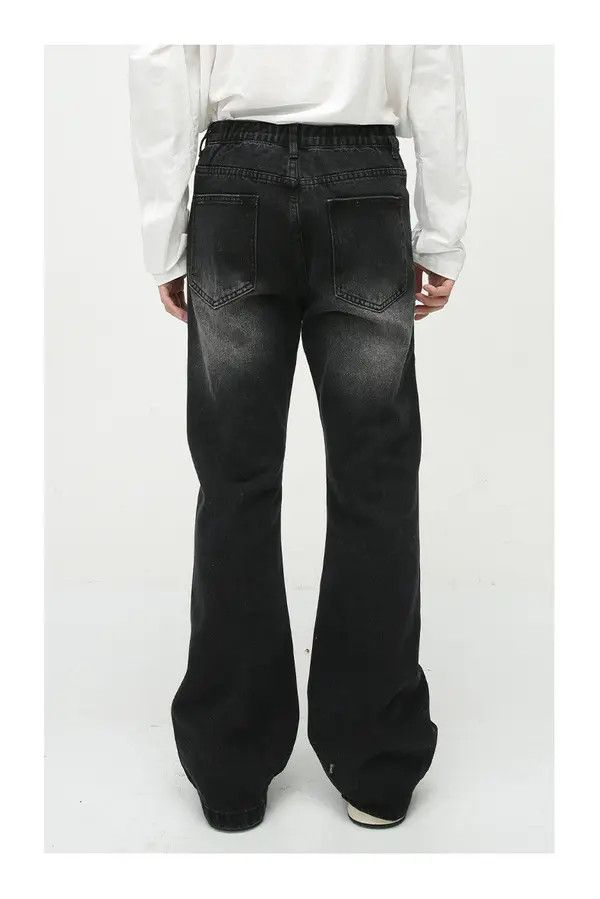 Japanese Brand Hitomi x Miku Men's loose distressed washed flared jeans Size US 32 / EU 48 - 4 Thumbnail