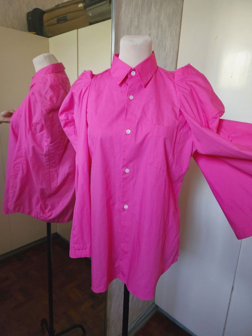 Comme des Garcons Comme des Garcons Spring 2018 Pink Puff Exaggerated Sleeves Size L / US 10 / IT 46 - 3 Thumbnail