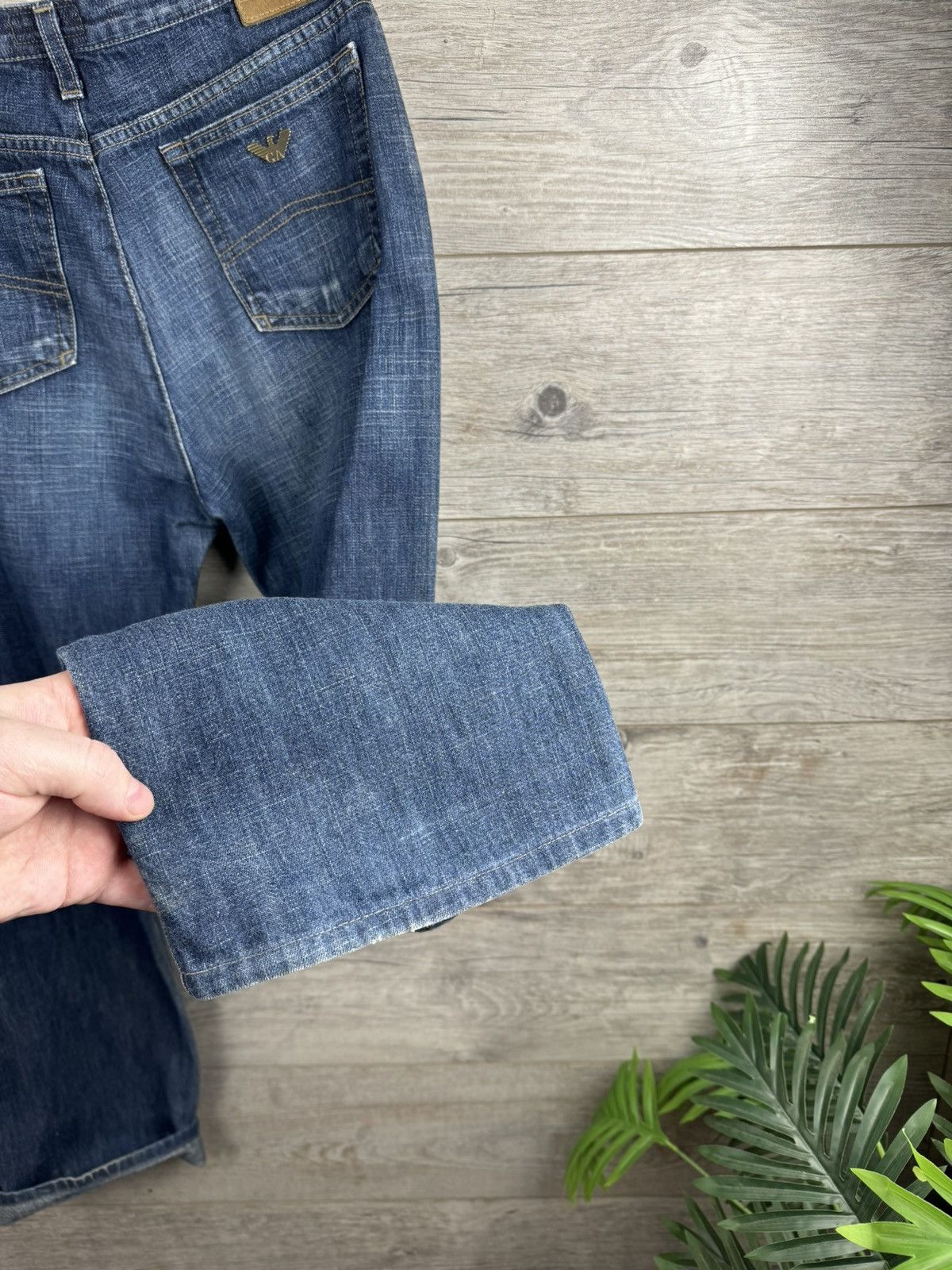Armani × Vintage Vintage Armani Jeans On A Wide Leg size 29 Size US 29 - 19 Thumbnail