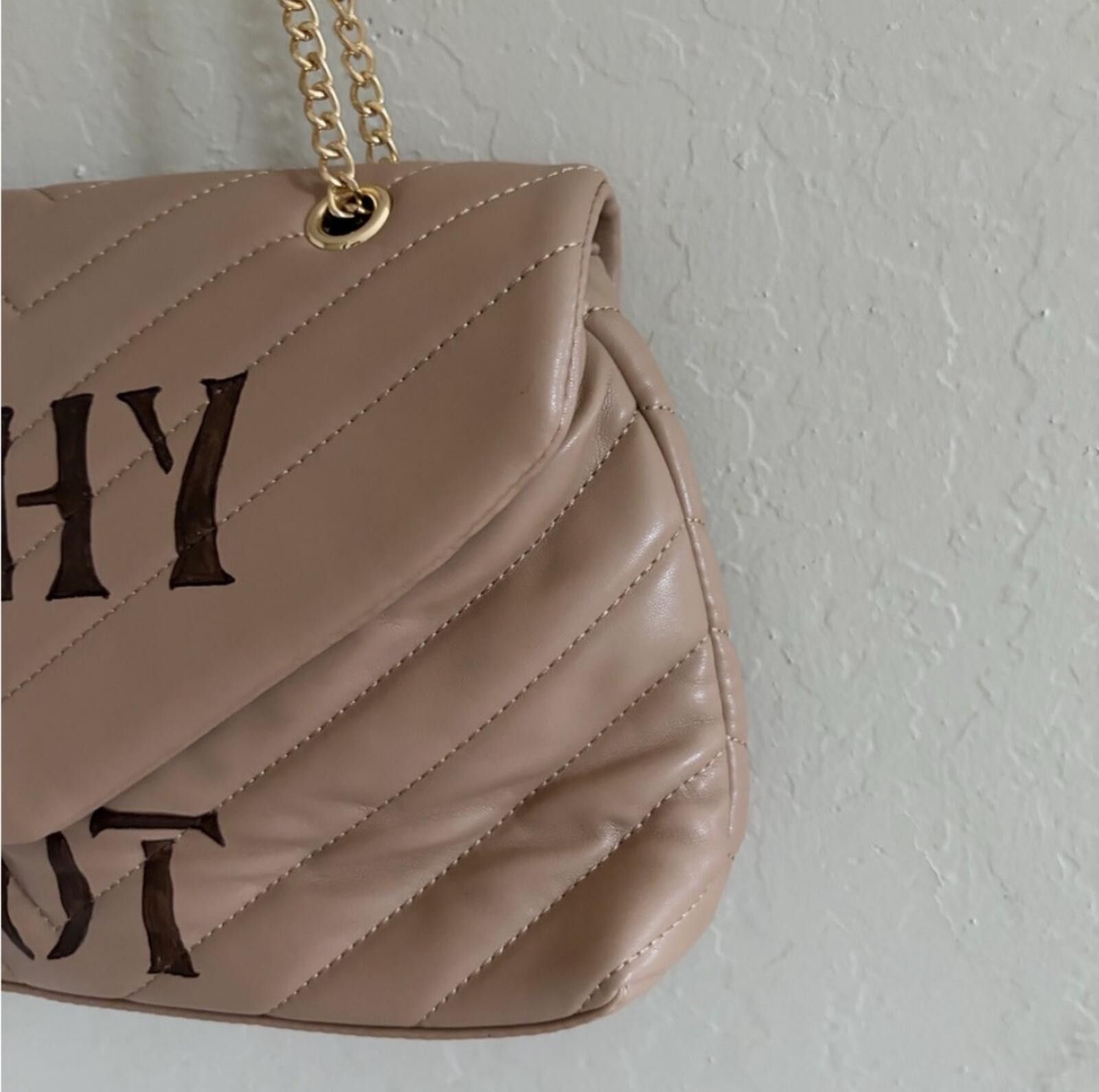 Shein Custom SHEIN Tan Quilted Shoulder Bag Size ONE SIZE - 3 Thumbnail