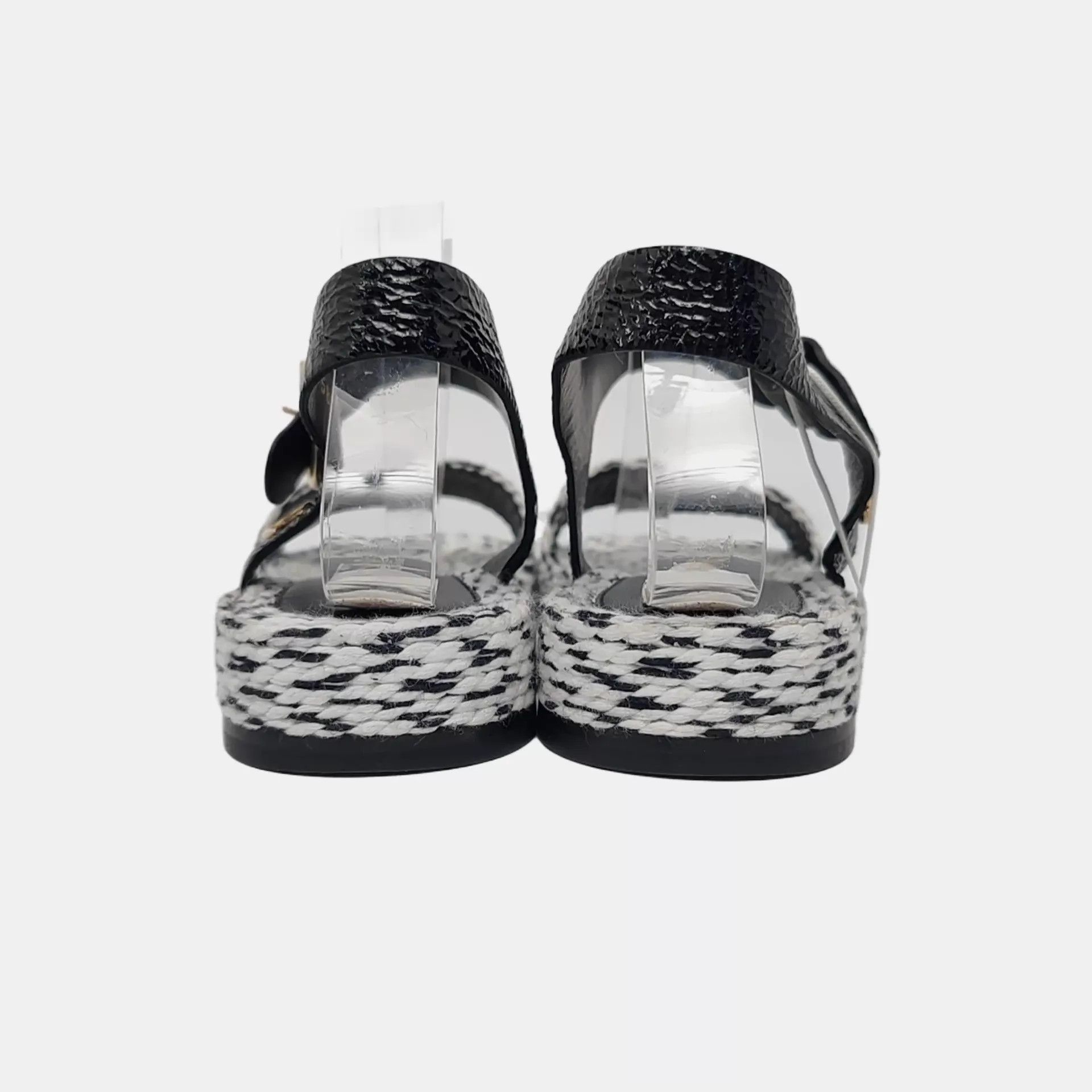 Chanel CHANEL EUR 38 Leather Sandals Size US 7.5 / IT 37.5 - 6 Thumbnail