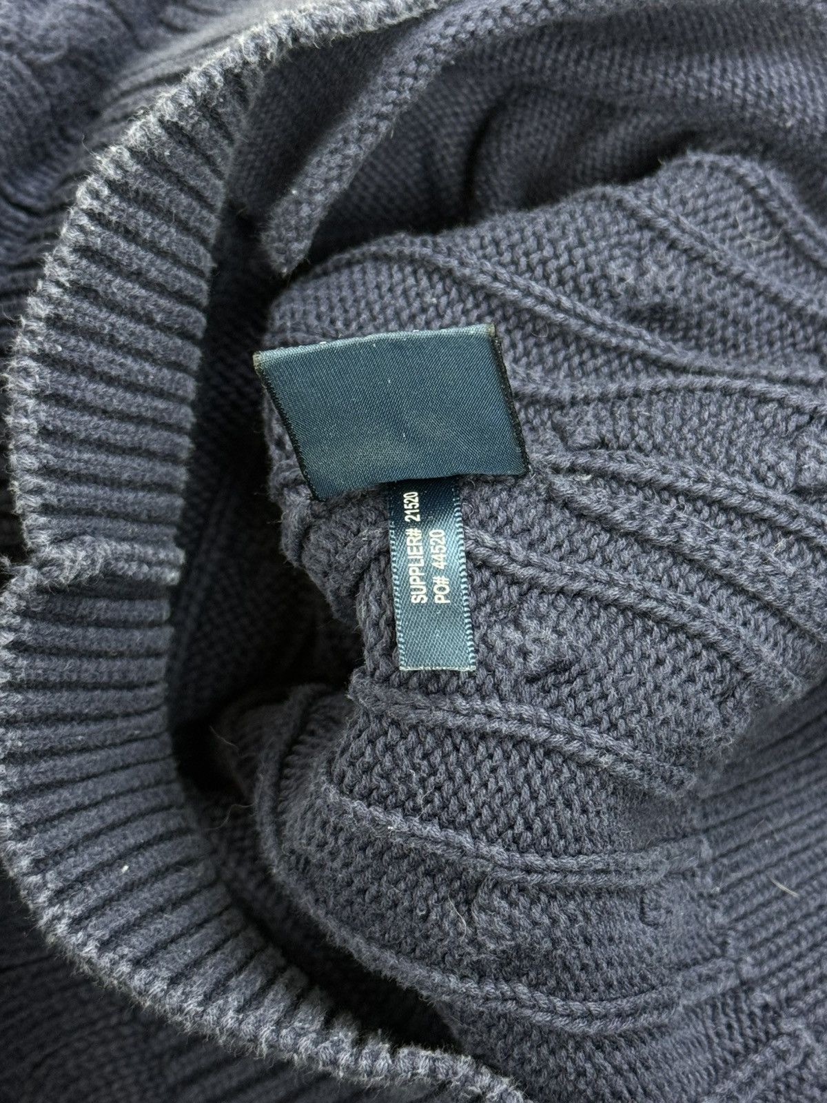 Polo Ralph Lauren Polo Ralph Lauren Cotton Cable Knit Cardigan Sweater Blue M Size US M / EU 48-50 / 2 - 9 Thumbnail