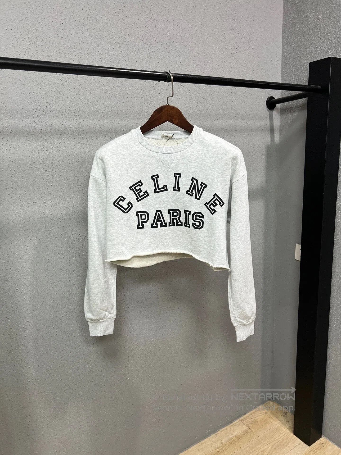 Celine celine short slogan crop sweatshirt. Size S / US 4 / IT 40 - 1 Thumbnail