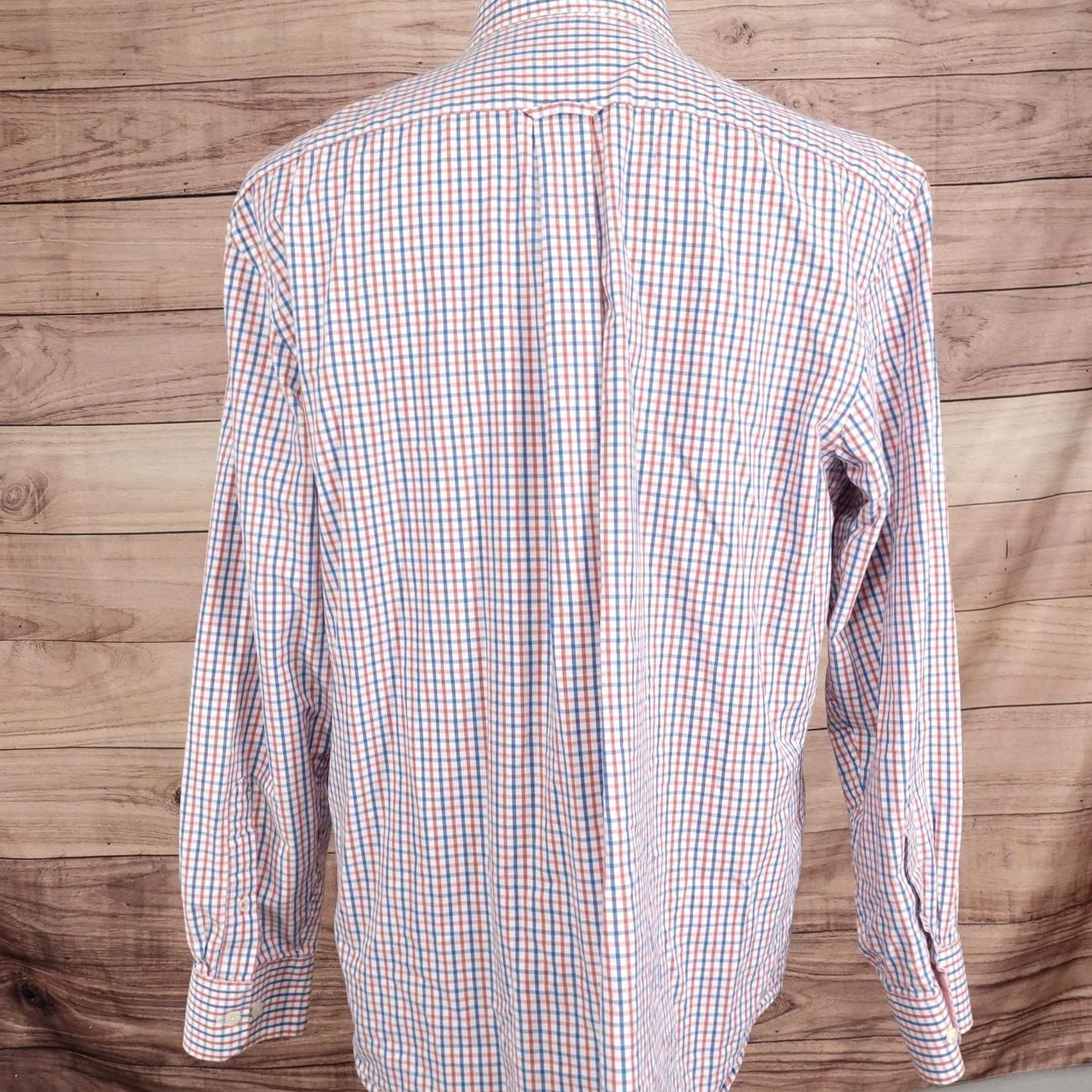 Izod IZOD Shirt Mens L White Check Long Sleeve Button-Up Cotton Classic Fit Size US L / EU 52-54 / 3 - 4 Thumbnail