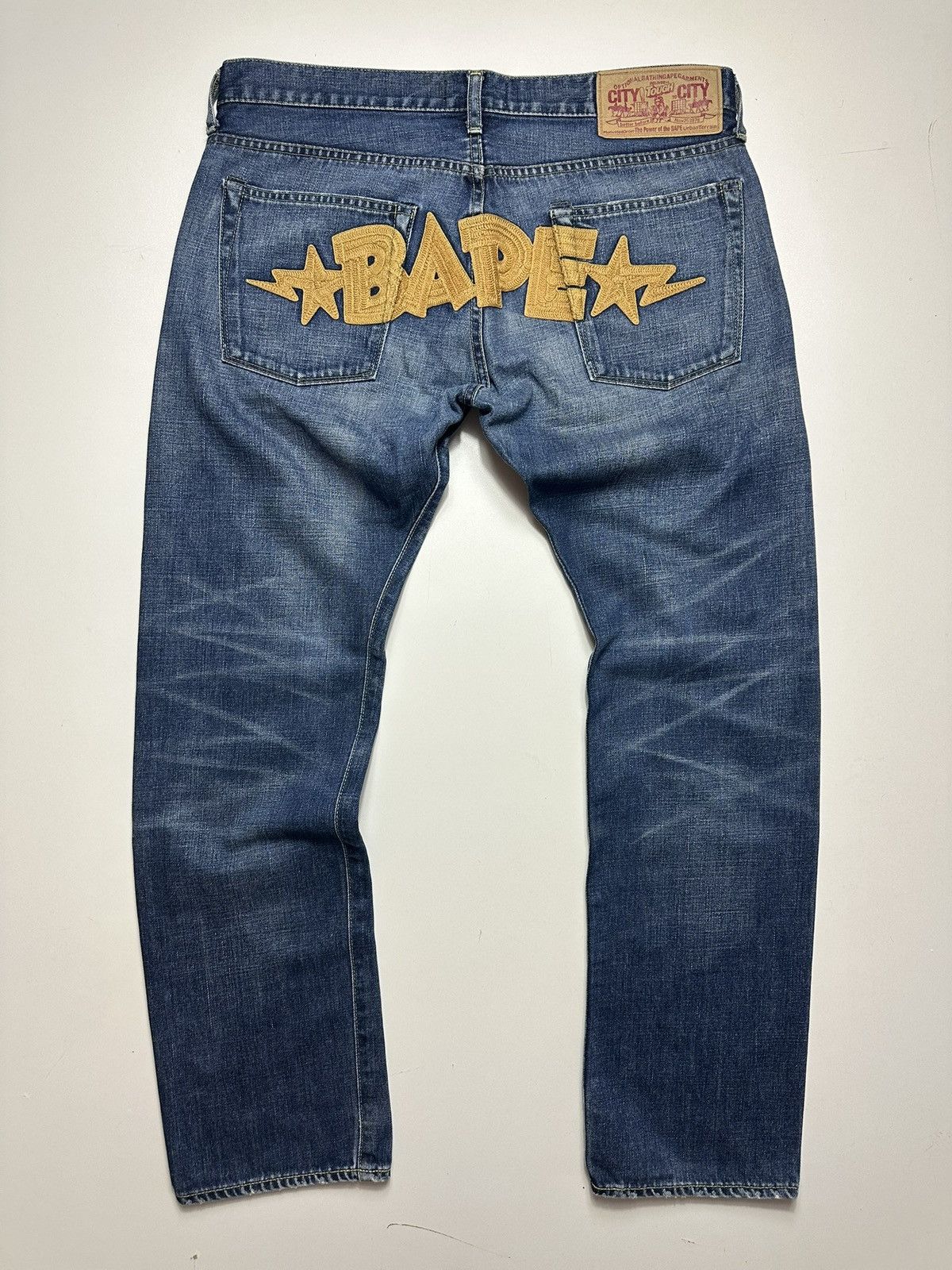 Bape Vintage Bape Embroidered Jeans Size US 32 / EU 48 - 1 Thumbnail