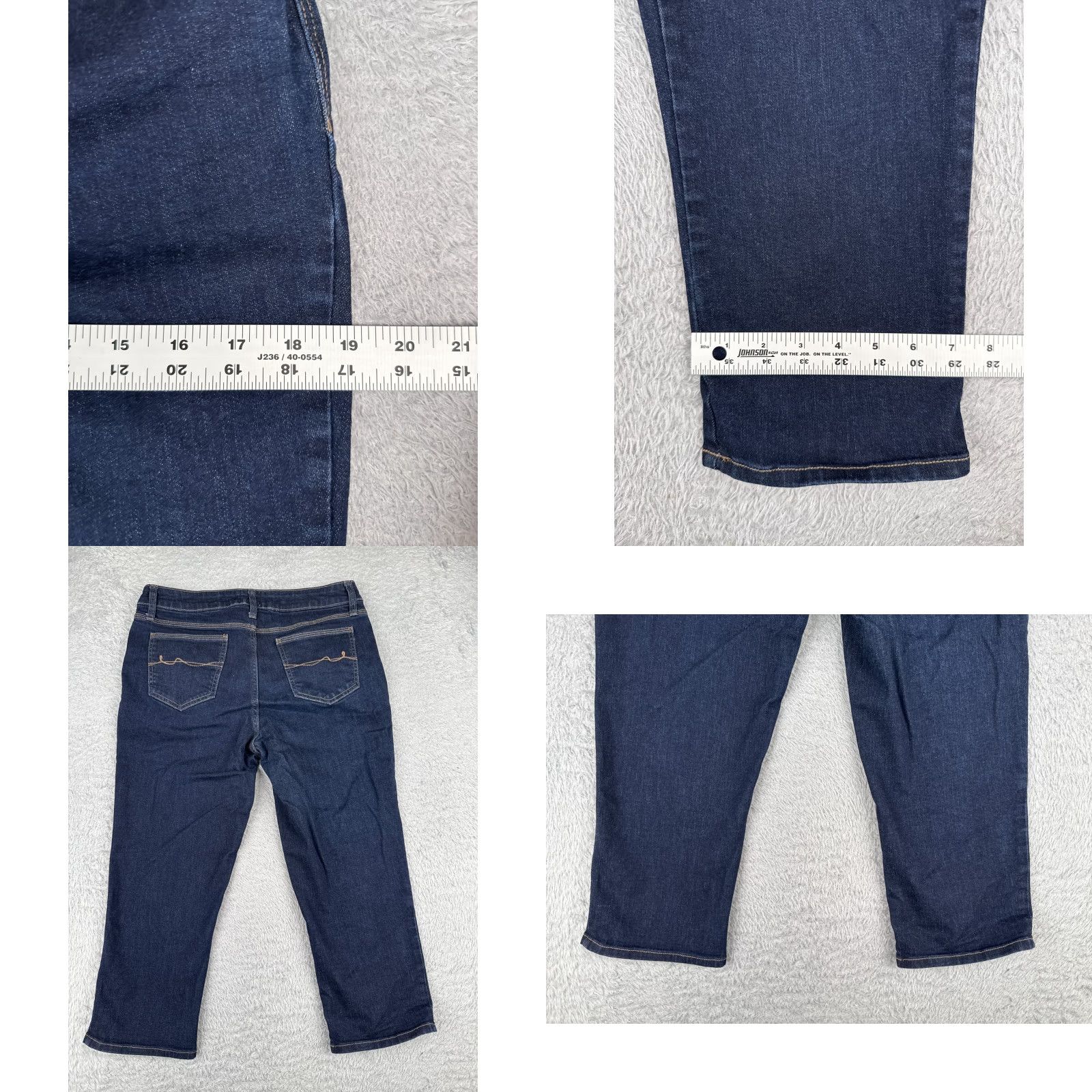 Vintage St. John's Bay Jeans Womens 10 Blue Denim Capri Dark Wash Mid 32x22 Size 32" / US 10 / IT 46 - 9 Thumbnail