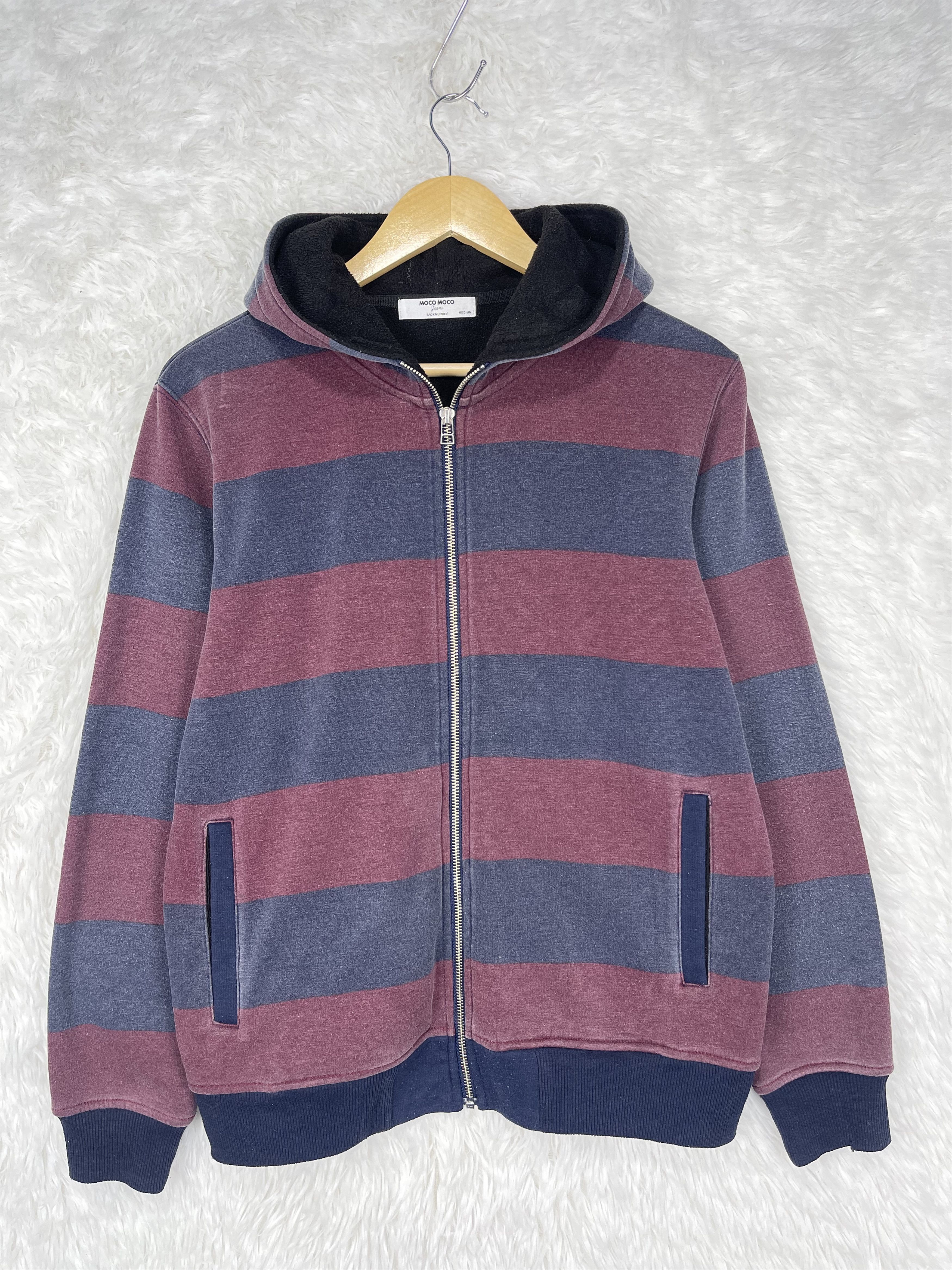 Japanese Brand Vintage Moco Moco Back Number Striped Sweatshirt AS0031 Size US M / EU 48-50 / 2 - 1 Thumbnail