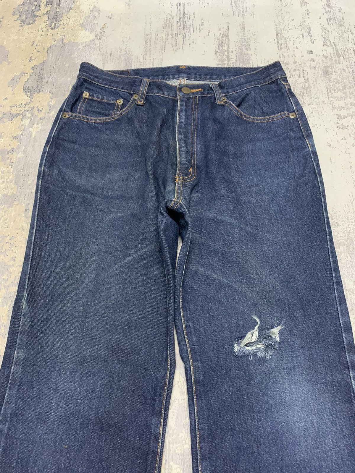If Six Was Nine × Japanese Brand Japanese Brand Casual Land Japan Mini Flare Distressed Denim Size US 30 / EU 46 - 4 Thumbnail