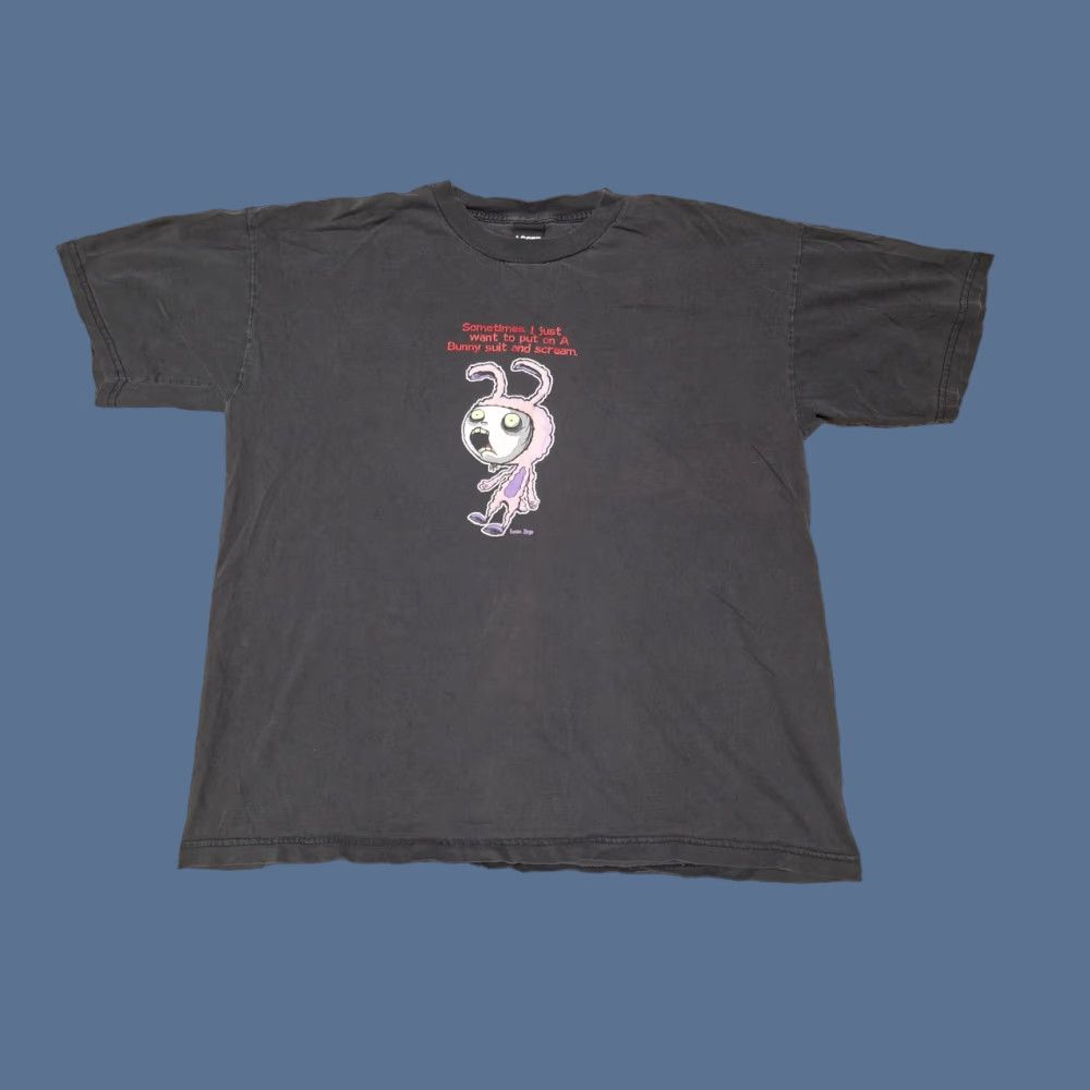 Hot Topic VINTAGE Loser Bunny T-Shirt Black XL Crew Neck Short Sleeve Comics 2000s Men Size US XL / EU 56 / 4 - 1 Thumbnail