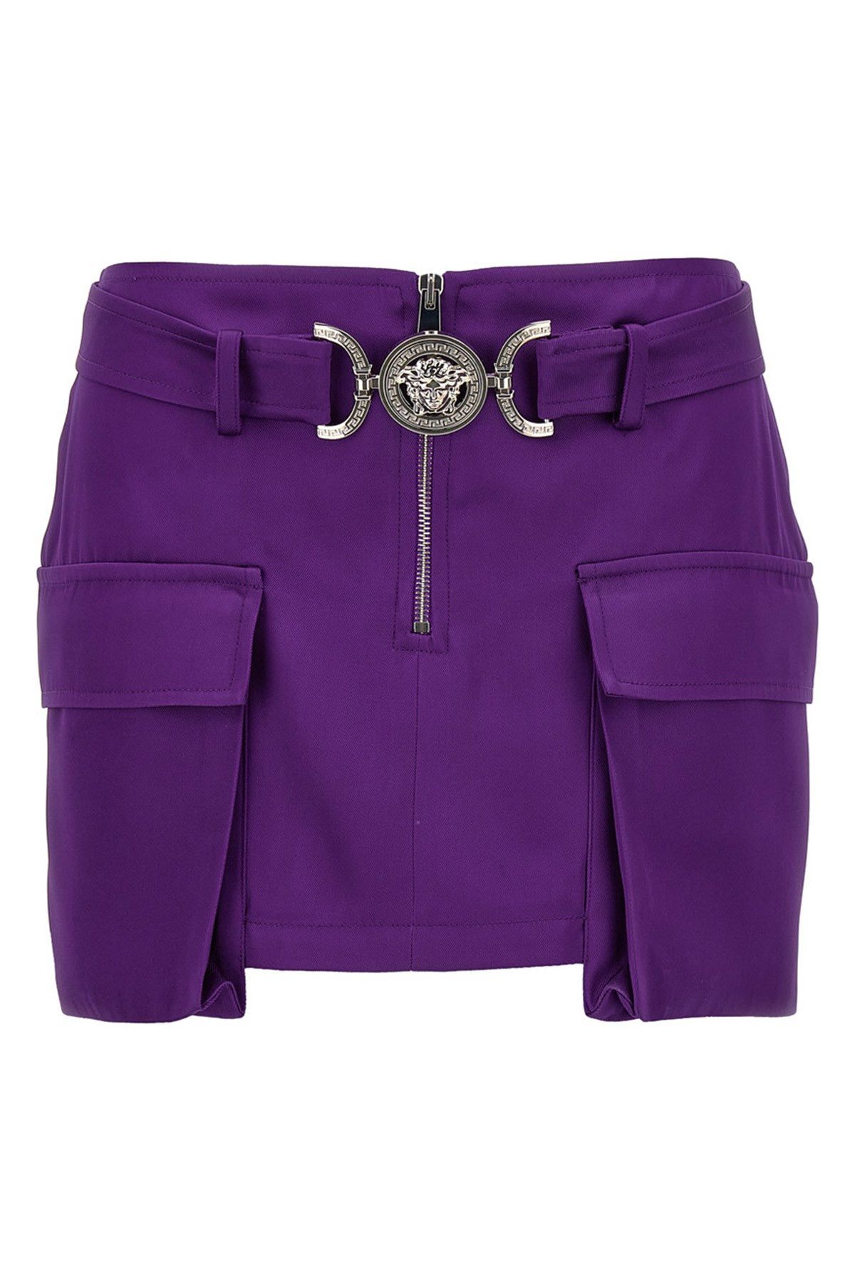 image of Versace 'medusa Biggie' Skirt in Purple, Women's (Size 28)