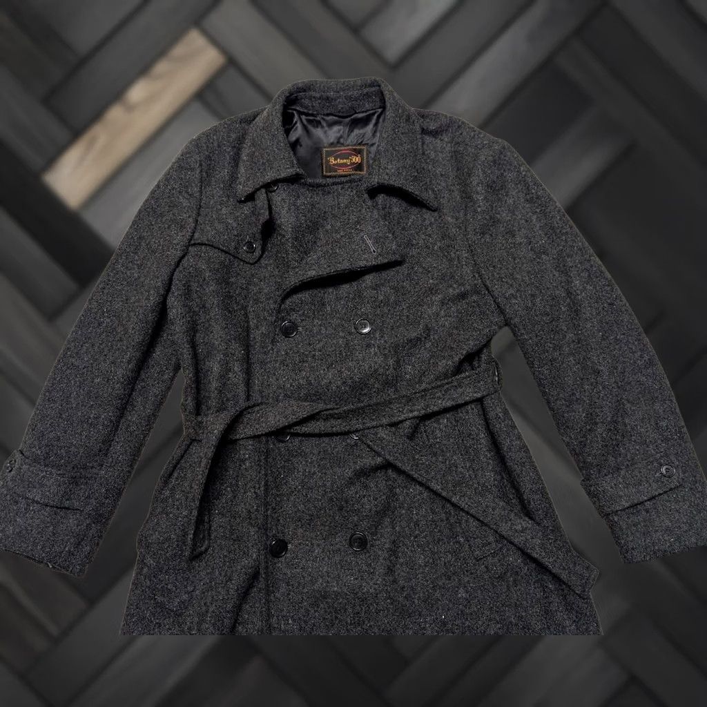 Doublet VINTAGE Botany 500 overcoat Coat Mens XL Gray Wool Double Breasted Belted Trench Coat Size US XL / EU 56 / 4 - 1 Thumbnail