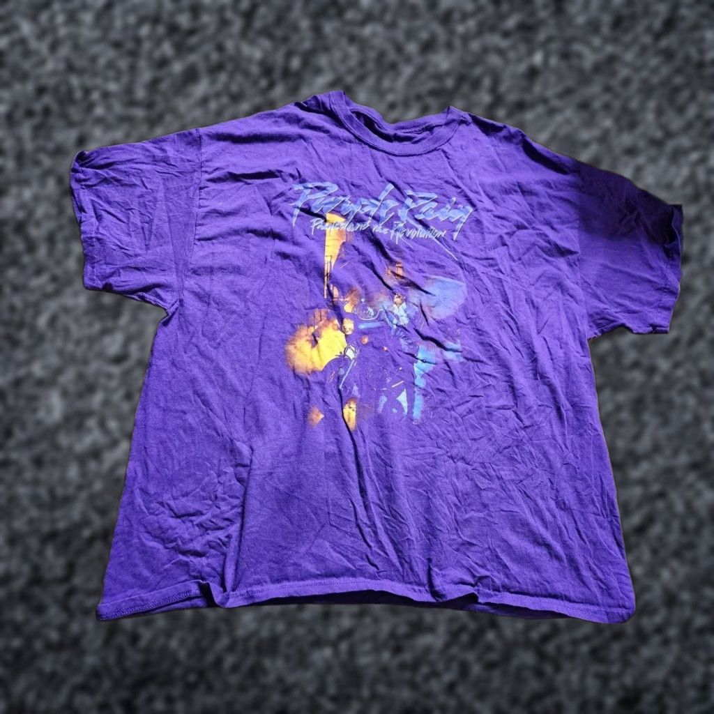 Prince VINTAGE Prince Prince Purple Rain Licensed T Shirt Band Tee Mens 3XL Purple Cotton Crew Neck Short Sleeve Mens 3XL Band Tee Size US XXL / EU 58 / 5 - 1 Thumbnail