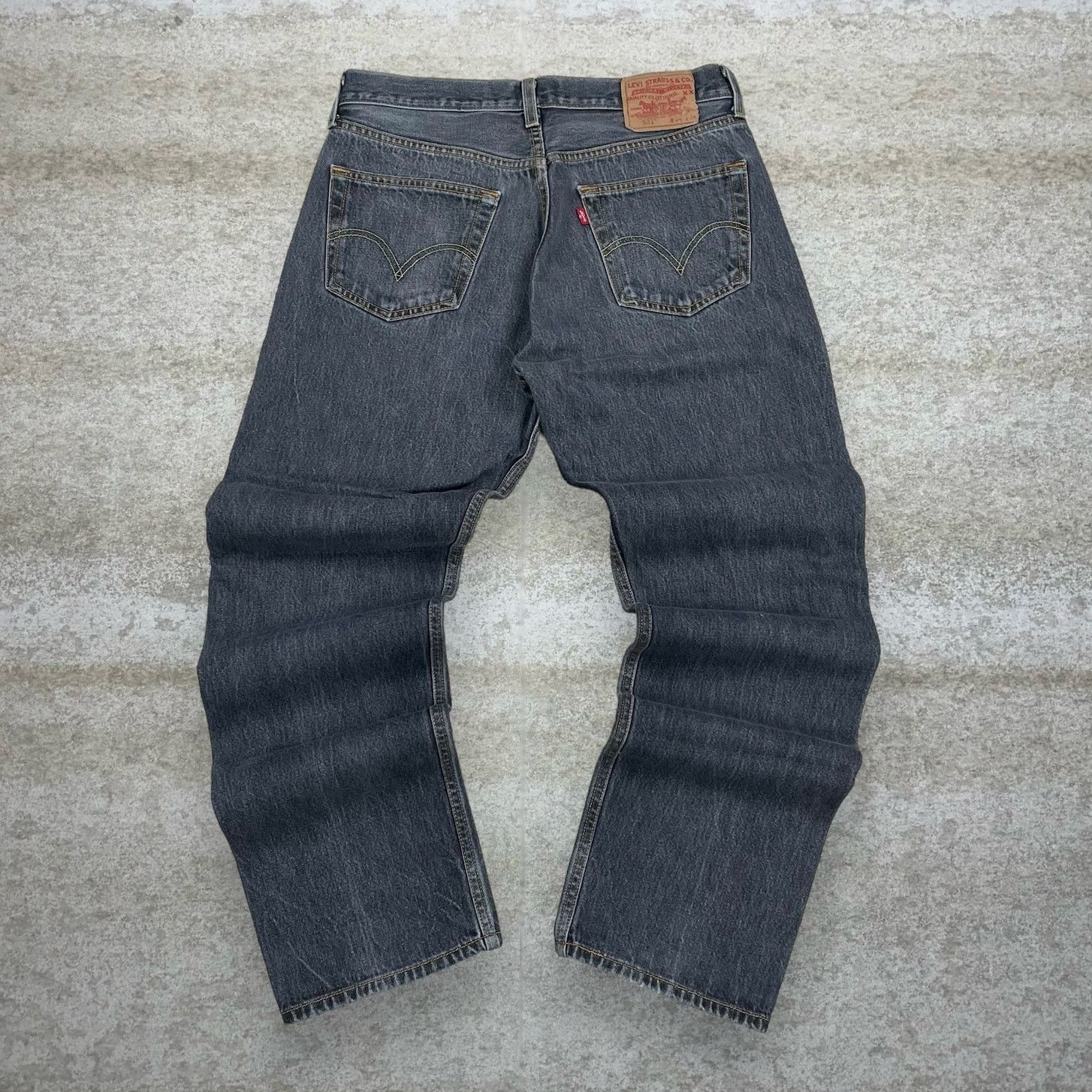 Vintage Y2K Levis Jeans 501 34x34 Regular Straight Grey Wash
