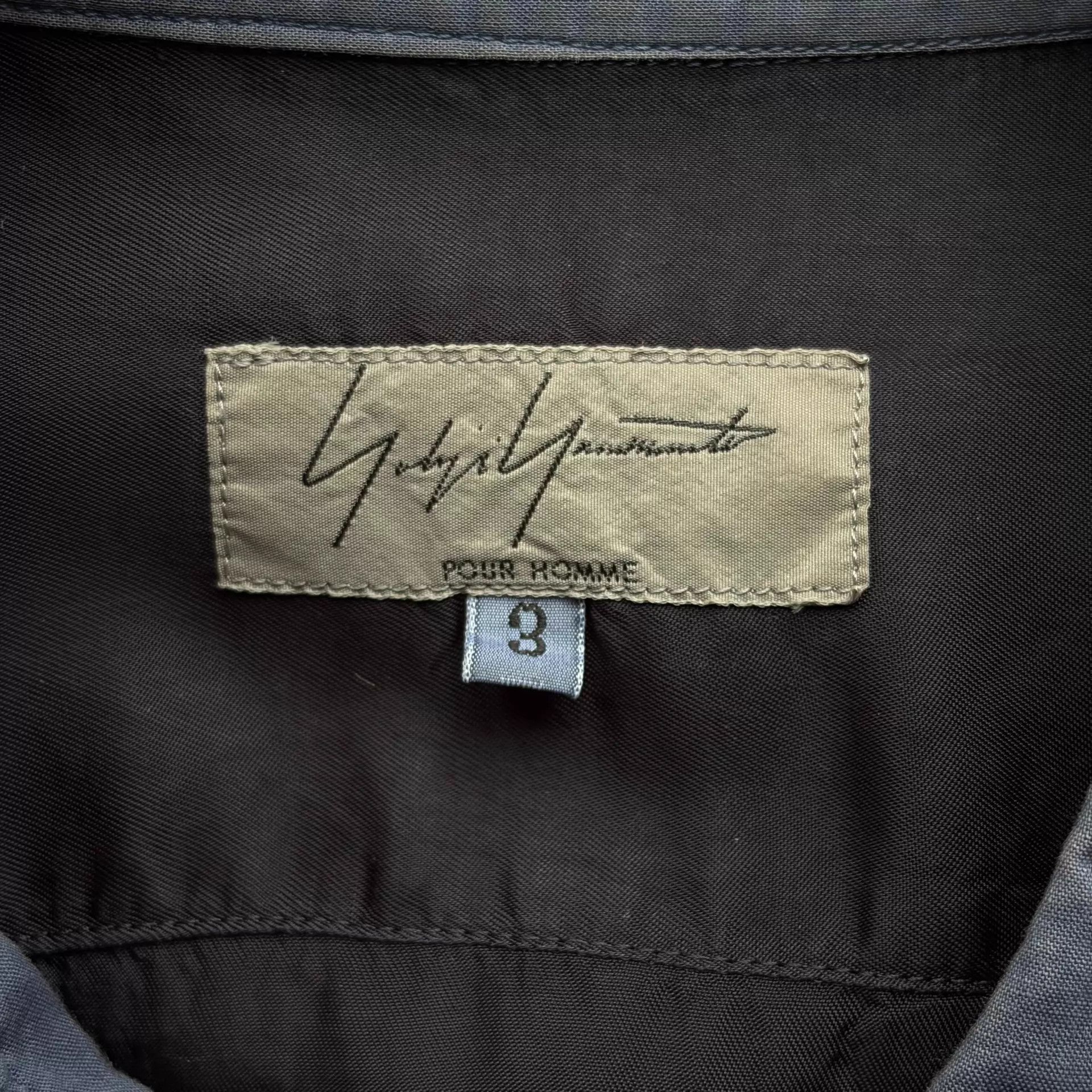 Yohji Yamamoto Yohji Yamamoto 11SS Pour Homme Asym Cupro SS Shirt Size US L / EU 52-54 / 3 - 4 Thumbnail