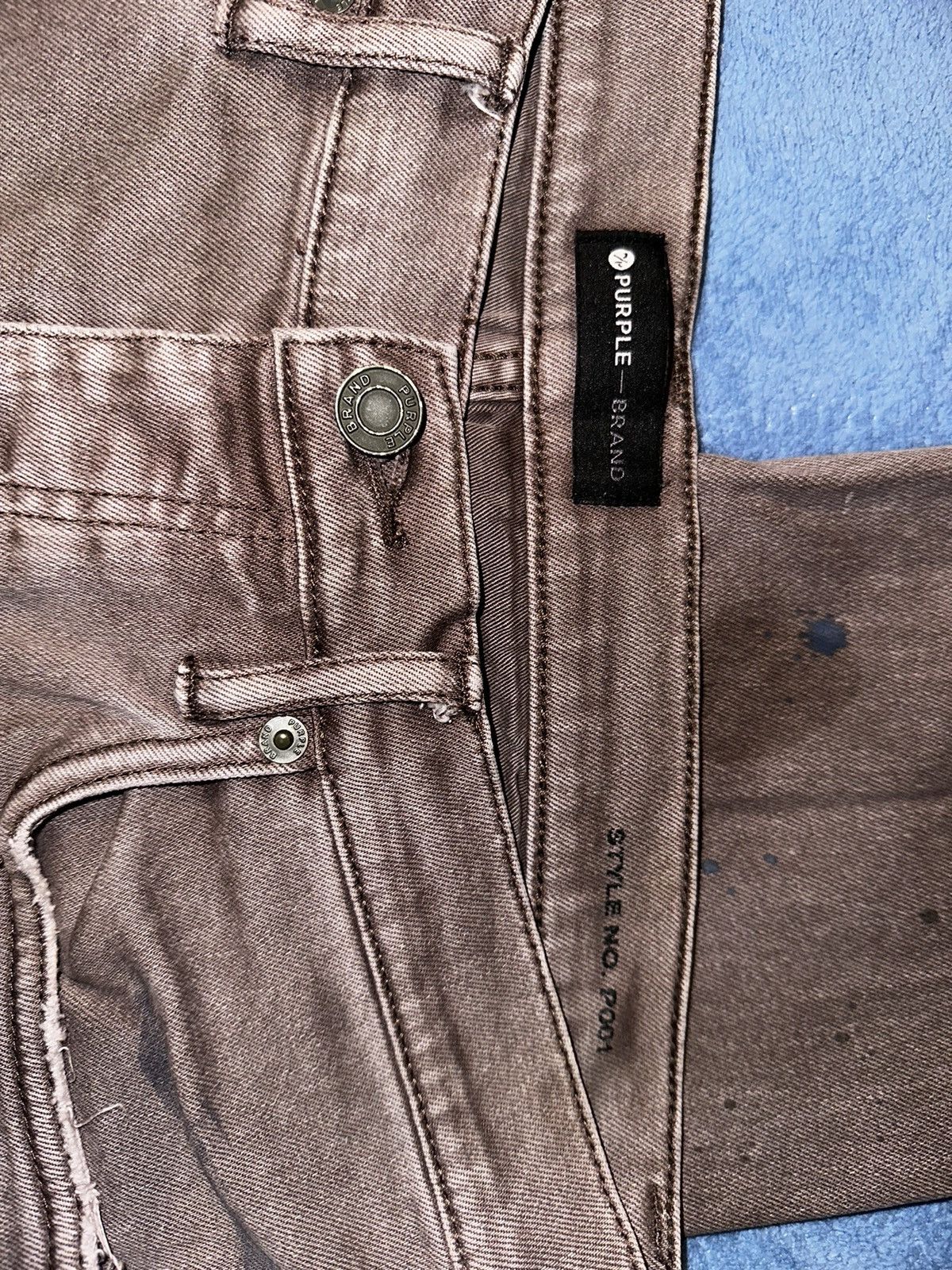 Purple Brand Purple Brand Overdyed Sepia Brown Paint Jeans Size US 32 / EU 48 - 3 Thumbnail