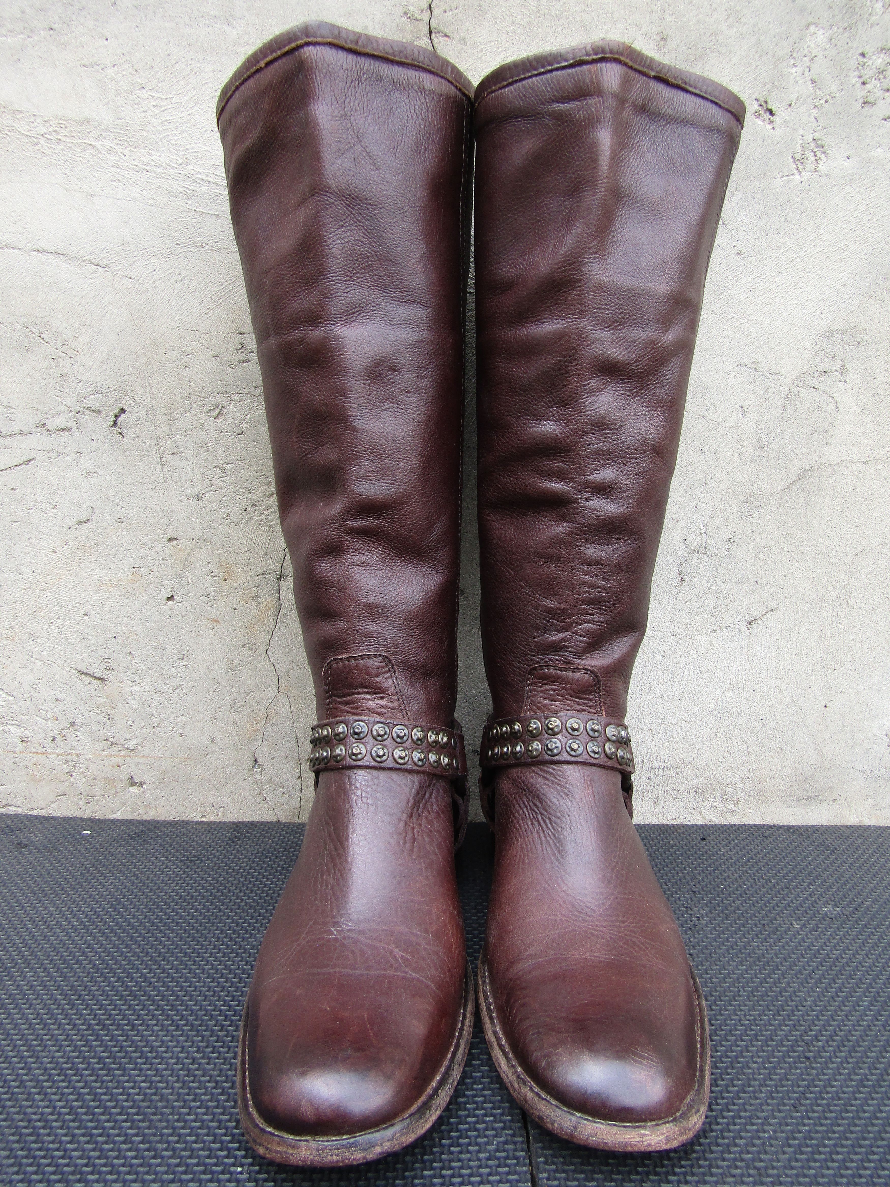 Frye FRYE Phillip Studded Tall Riding Cognac Harness Zip Size US 10 / IT 40 - 6 Thumbnail