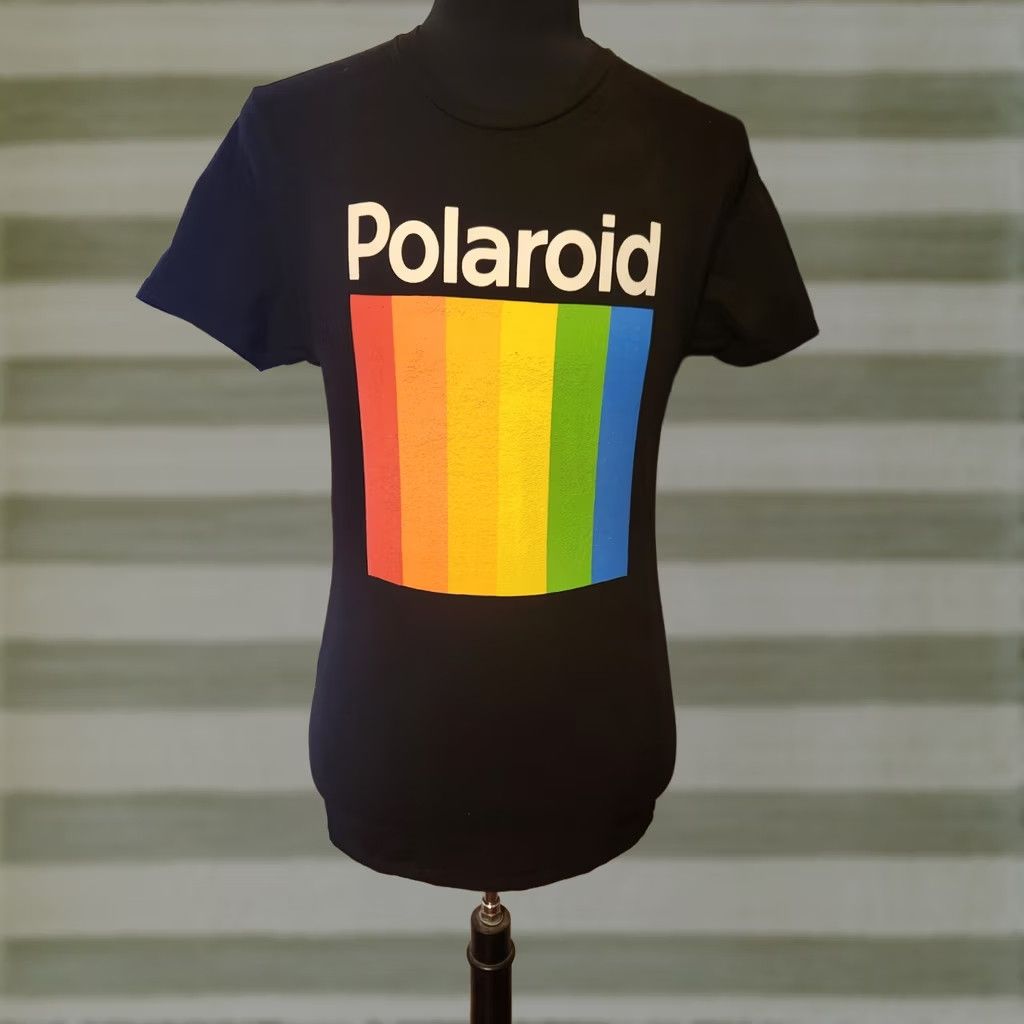 Polaroid We Love Fine Polaroid T Shirt Black Rainbow Graphic Cotton Crew Neck Short Sleeve Size L Mens Size US L / EU 52-54 / 3 - 1 Thumbnail