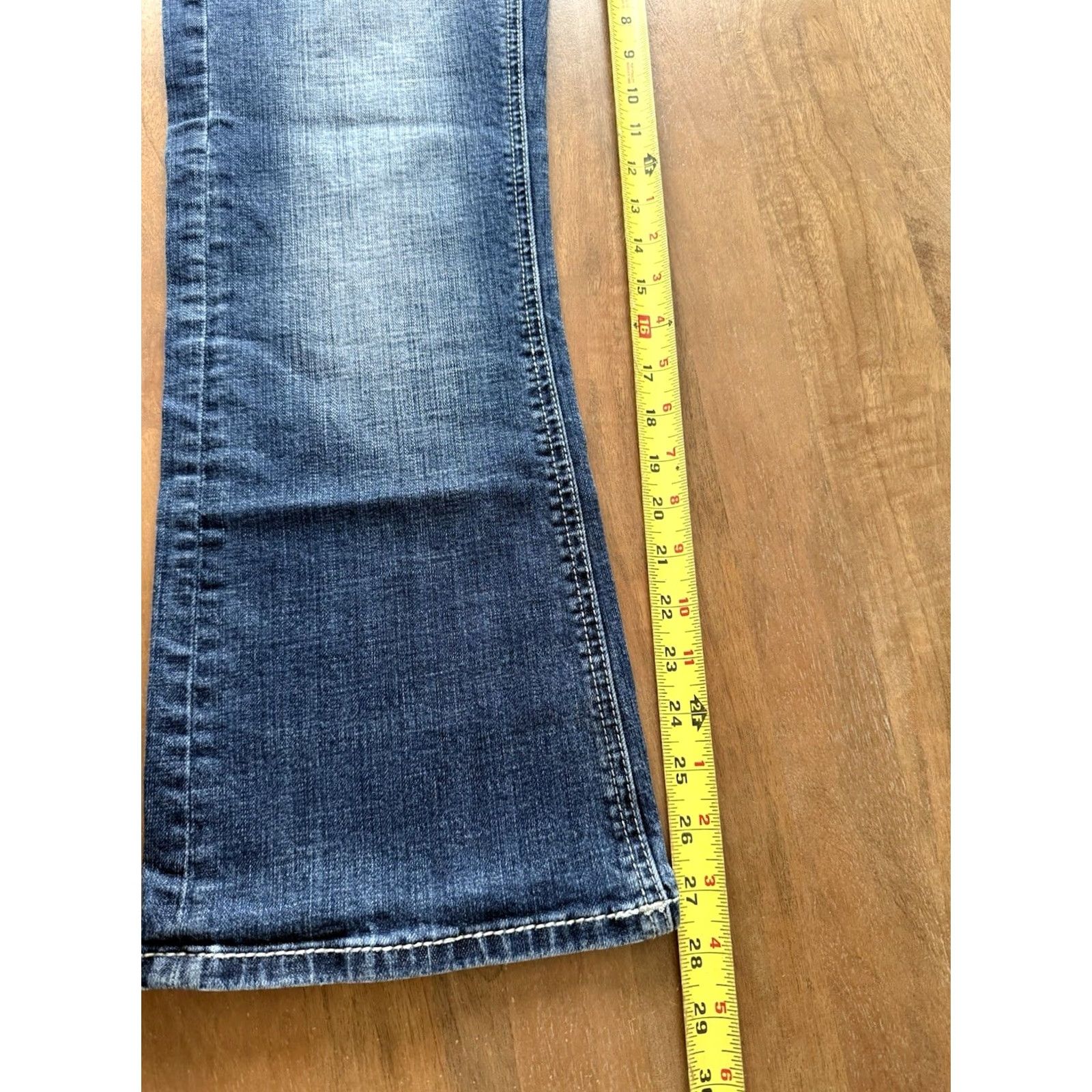 Vintage Rock&Roll Denim Rock&Roll Riding Jeans Boots Western Cowboy Denim 29x30 32x28 Womens Regular Bootcut Blue Cotton Spandex Jeans Size 29" - 6 Thumbnail