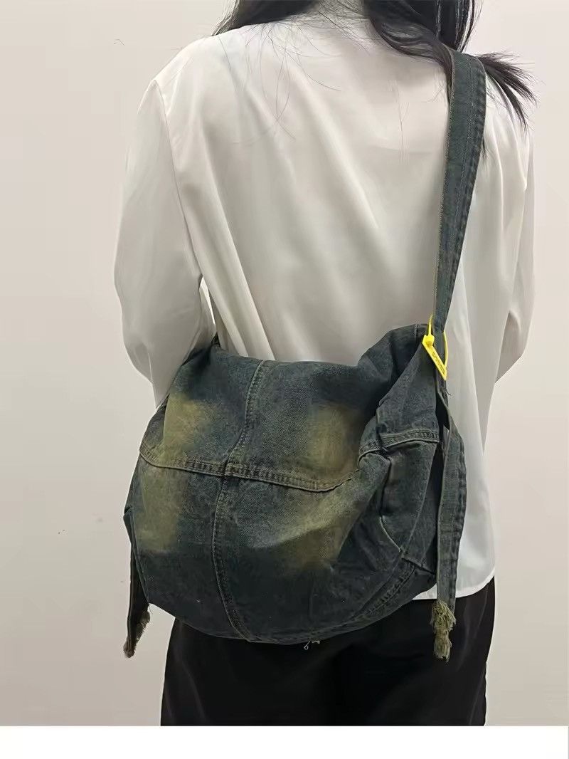 Japanese Brand × Jean Washed Denim Shoulder Bag Size ONE SIZE - 1 Thumbnail
