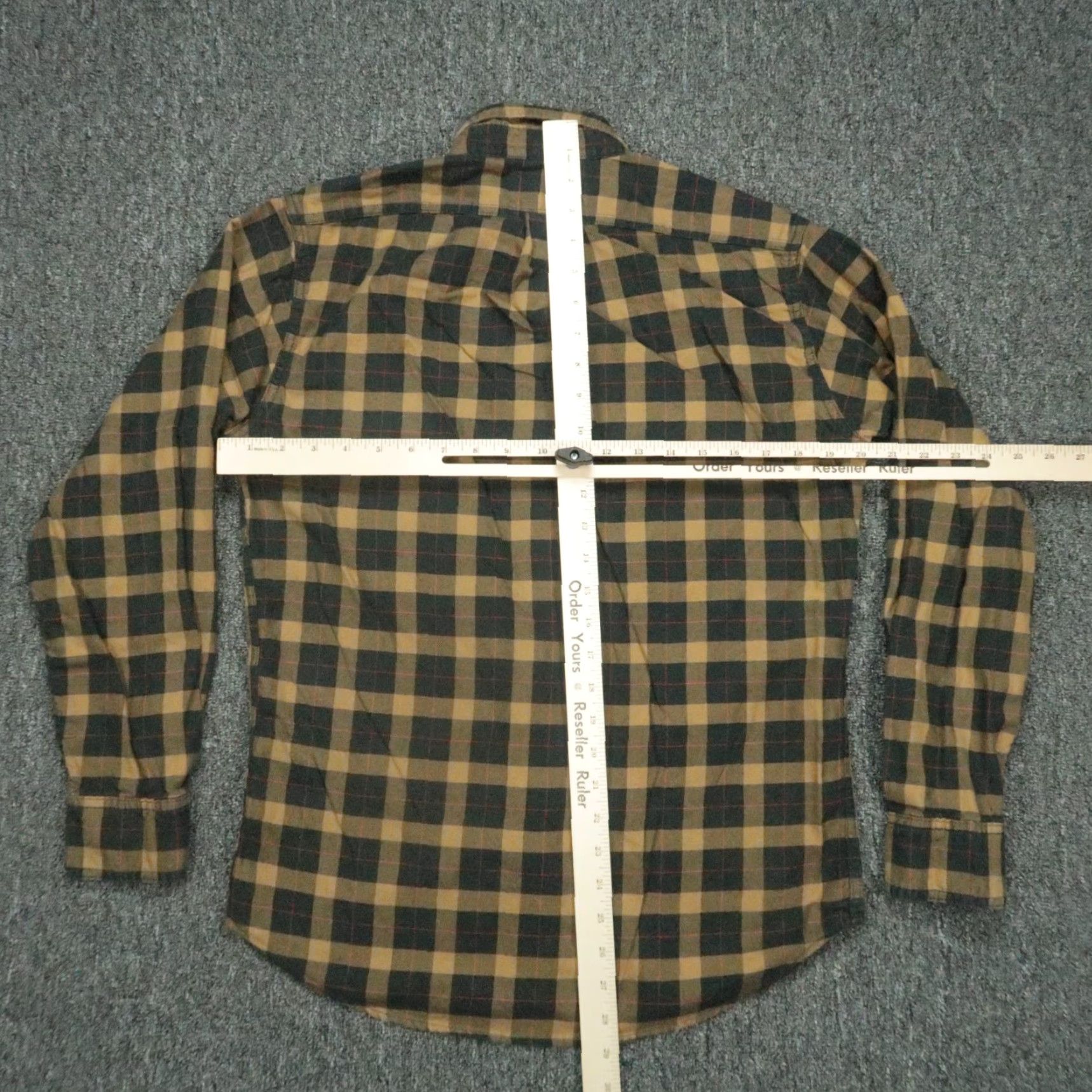 Filson Filson Shirt Mens XS Plaid Long Sleeve Button-Up Gold 40 in Cotton Flannel Regular Vintage No Size US XS / EU 42 / 0 - 4 Thumbnail
