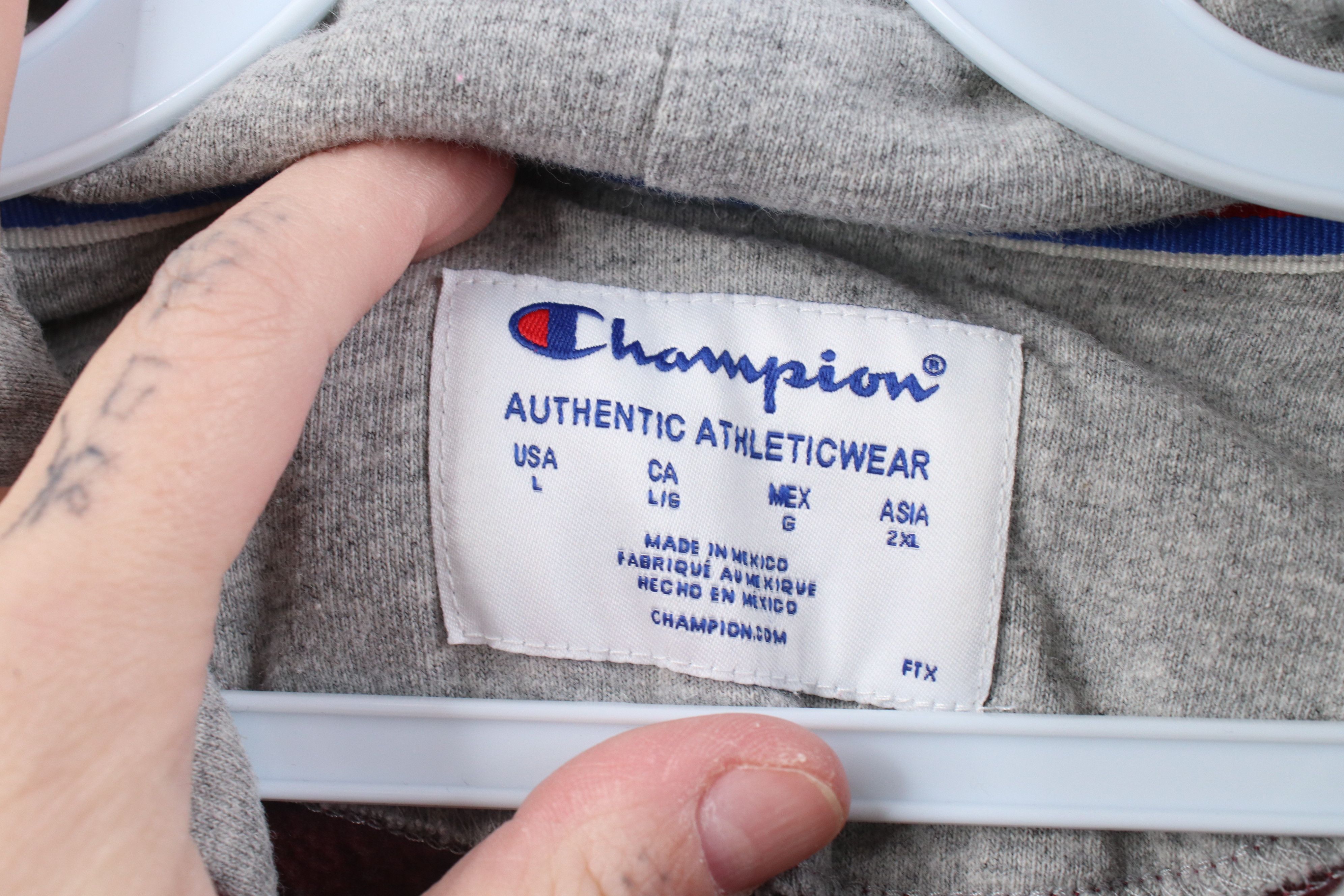 Champion Vintage Y2K Champion Faded Monochrome Hoodie Sweatshirt Red Size US L / EU 52-54 / 3 - 10 Thumbnail
