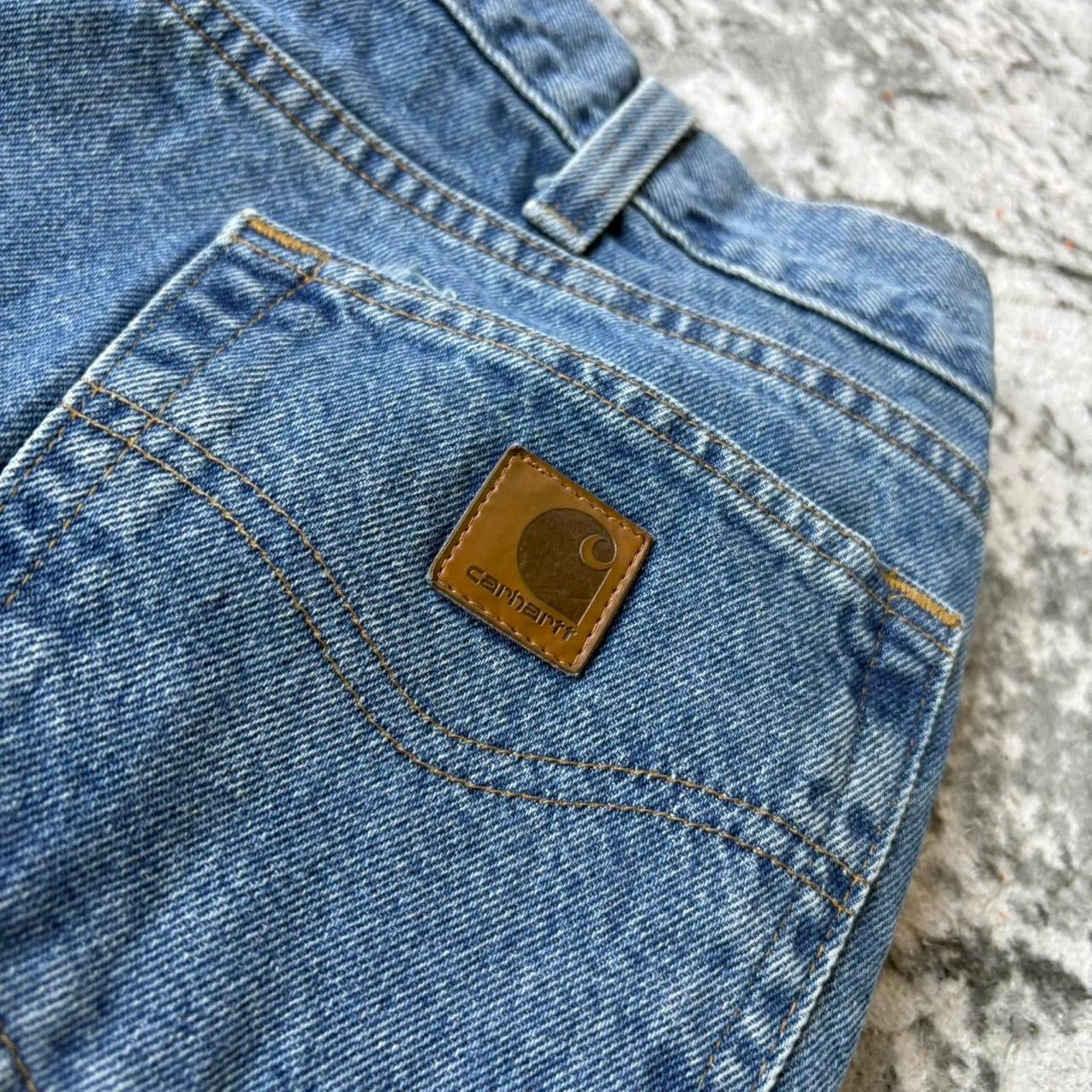Carhartt carhartt blue denim carpenter jeans 38x30 Size US 38 / EU 54 - 2 Thumbnail