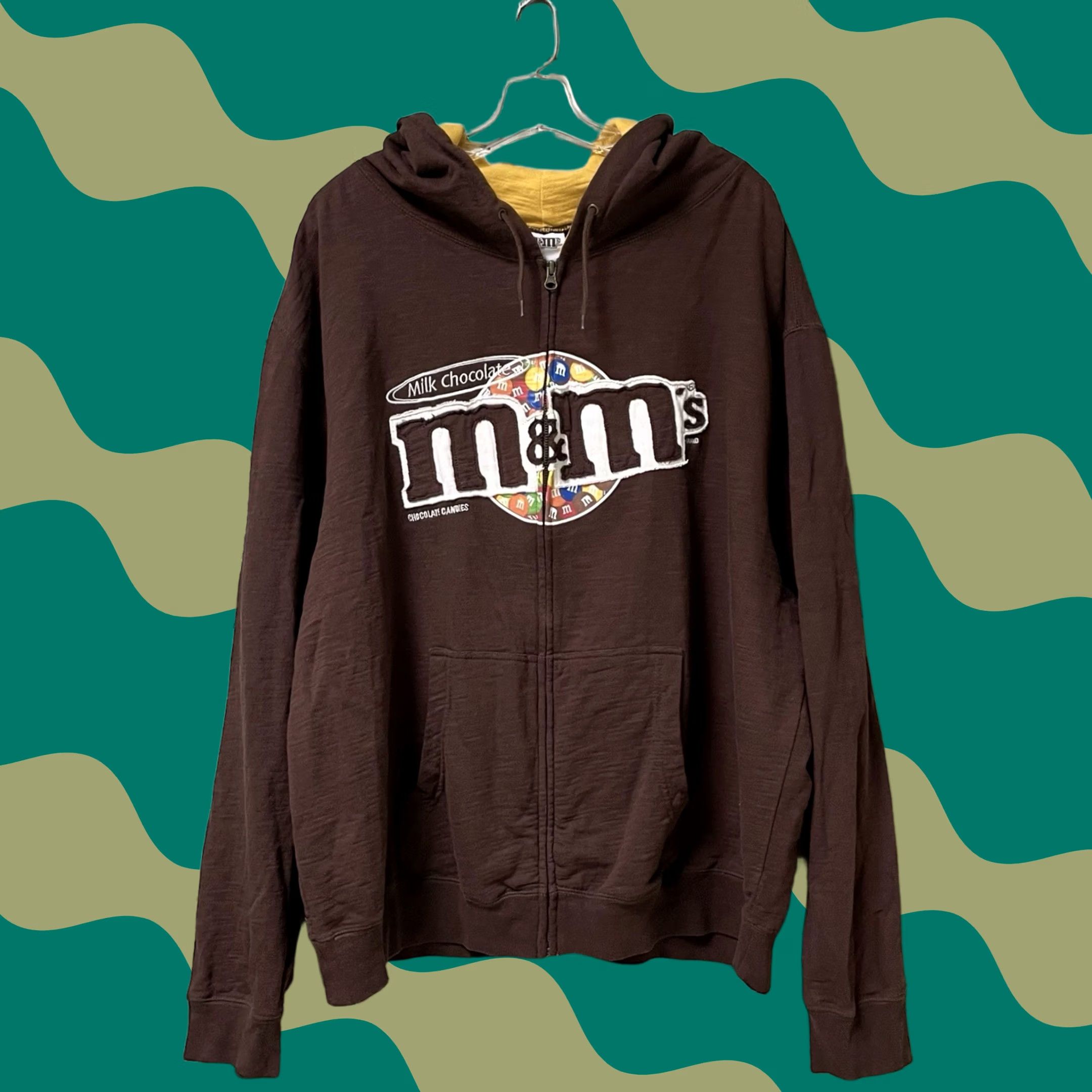 Vintage VTG M&M's Hooded Sweatshirt Unisex Adults Brown Embroidered Zip Y2K 2008 XL Hoodie Oversized Full Zip Size XL / US 12-14 / IT 48-50 - 1 Thumbnail