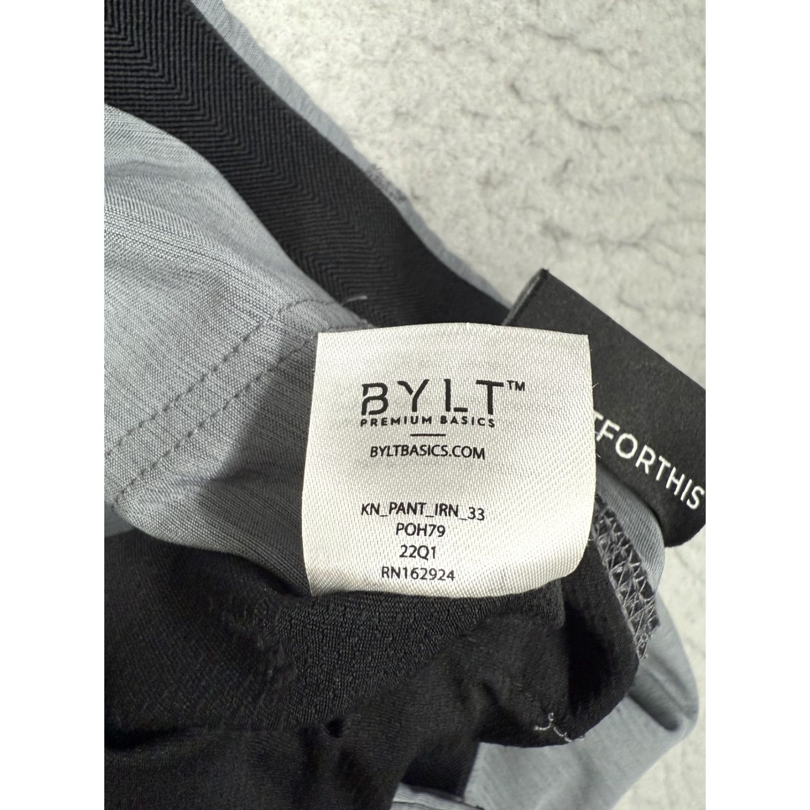 BYLT Kinetic Pant Mens 33 Gray Performance Stretch Athletic Casual Pants Comfort
