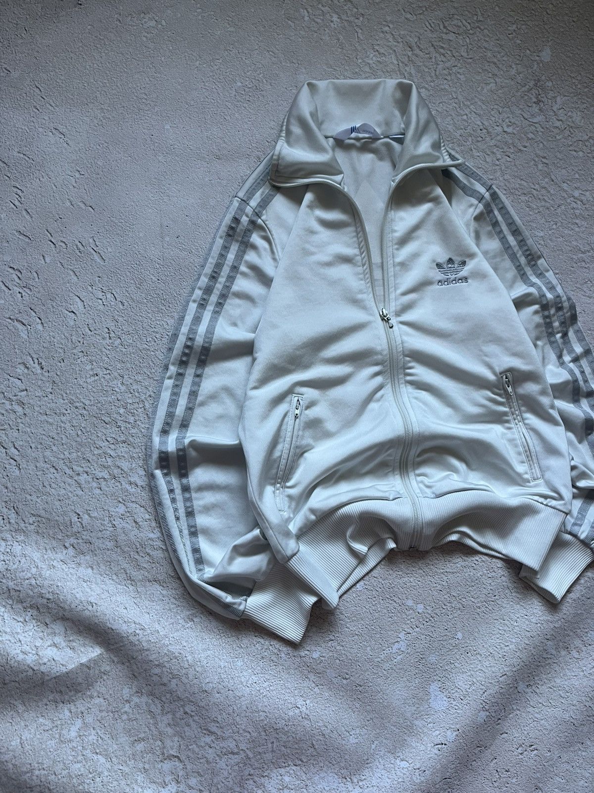 Adidas adidas Originals 3-Stripes Track Jacket White / Silver Size M / US 6-8 / IT 42-44 - 4 Thumbnail