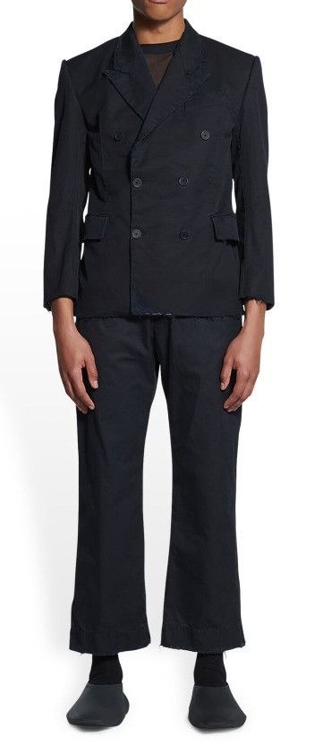 Balenciaga o1srvl11e0525 Shrunk Jacket in Black Size US S / EU 44-46 / 1 - 3 Thumbnail