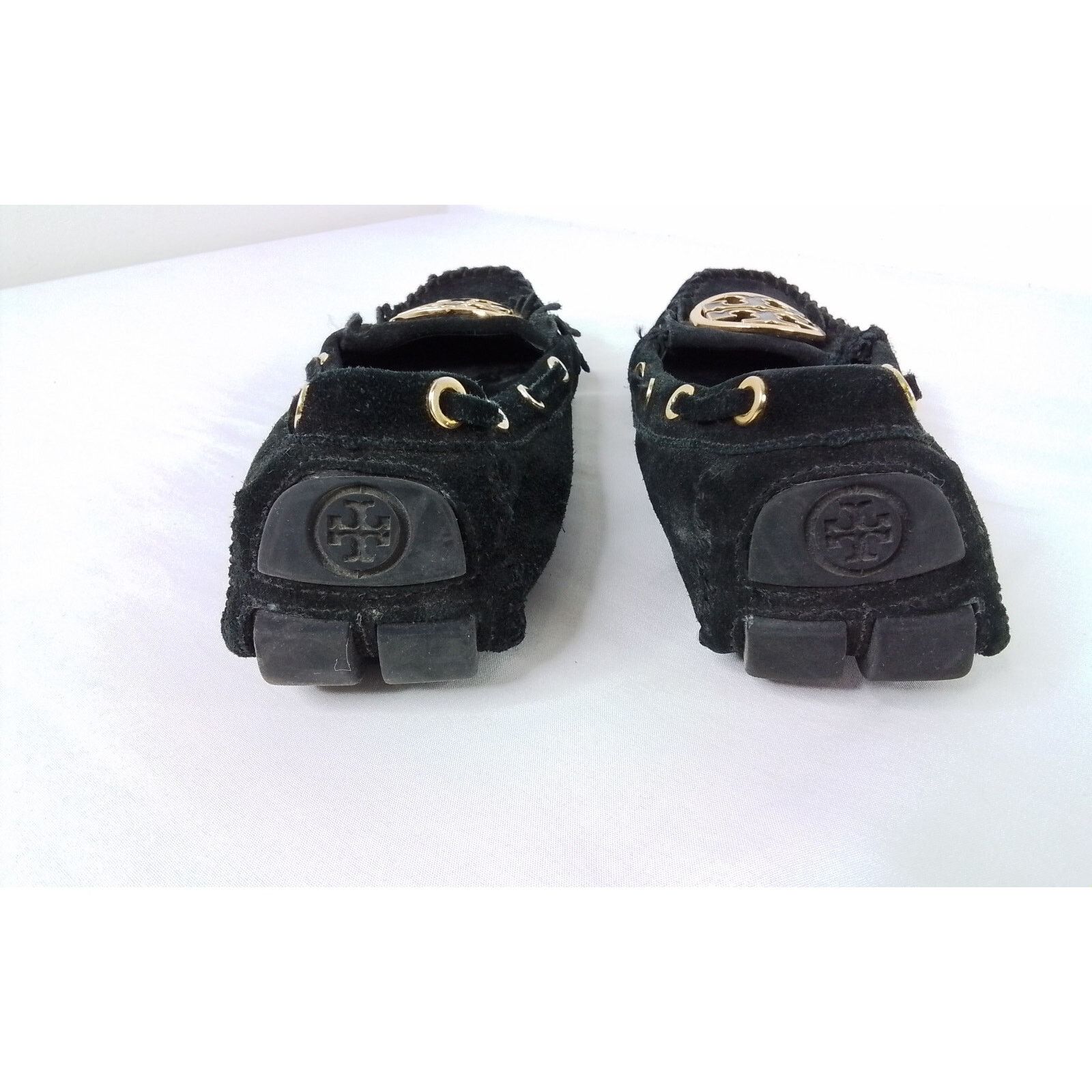 Tory Burch Tory Burch Suede Moccasin Black Women's 7 #W2713 Size US 7 / IT 37 - 5 Thumbnail