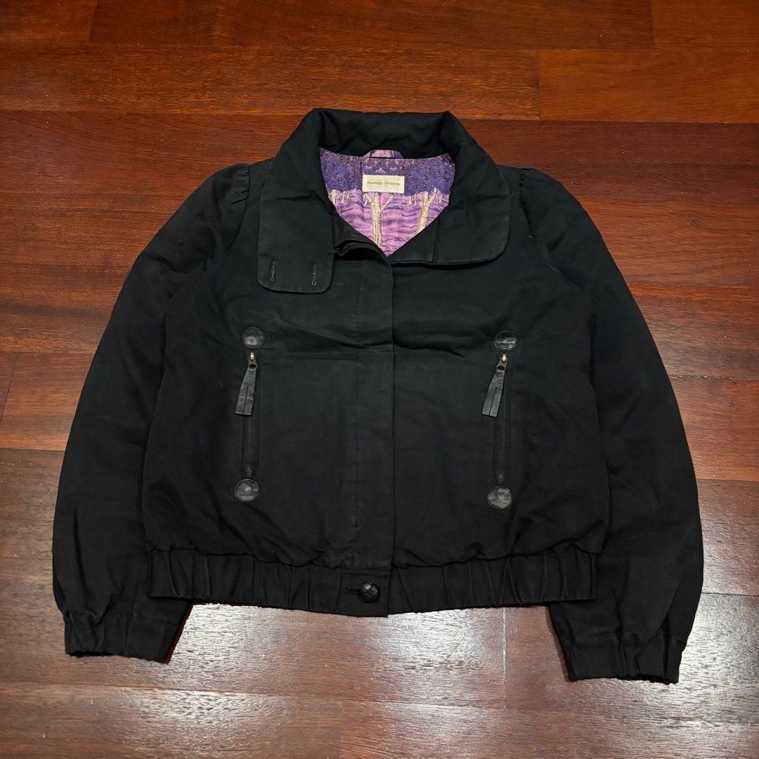 Tsumori Chisato Tsumori Chisato Utility Bomber Jacket Purple Graphic Lining Size US M / EU 48-50 / 2 - 1 Thumbnail