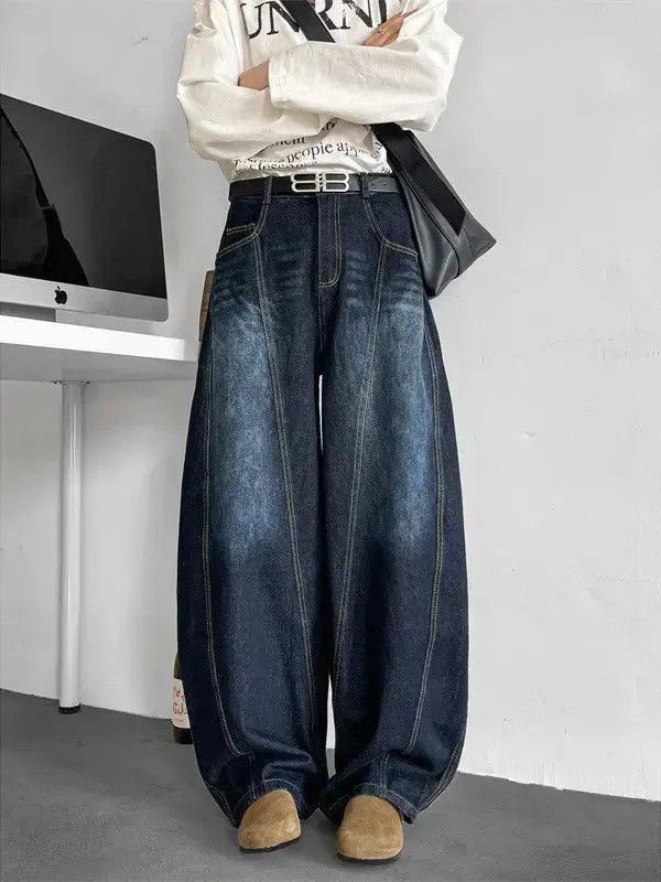 Japanese Brand Retro loose casual micro flared jeans Size US 32 / EU 48 - 1 Thumbnail