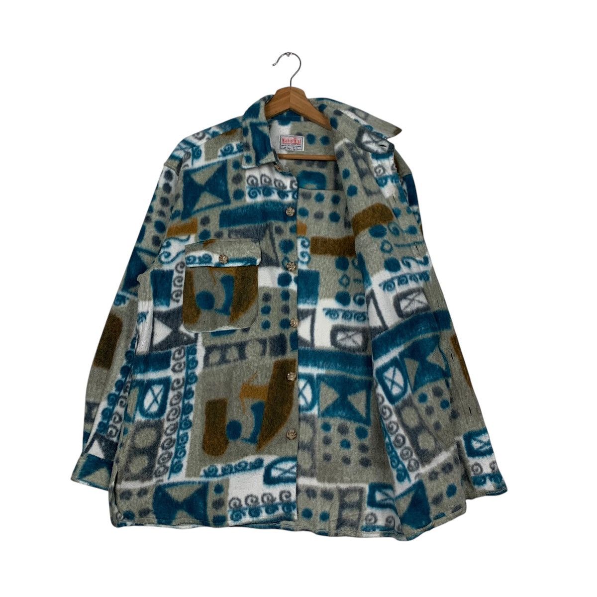 Flannel MACHOPE MIND Overprint Fleece Flannel #1600-C71 Size US M / EU 48-50 / 2 - 9 Thumbnail