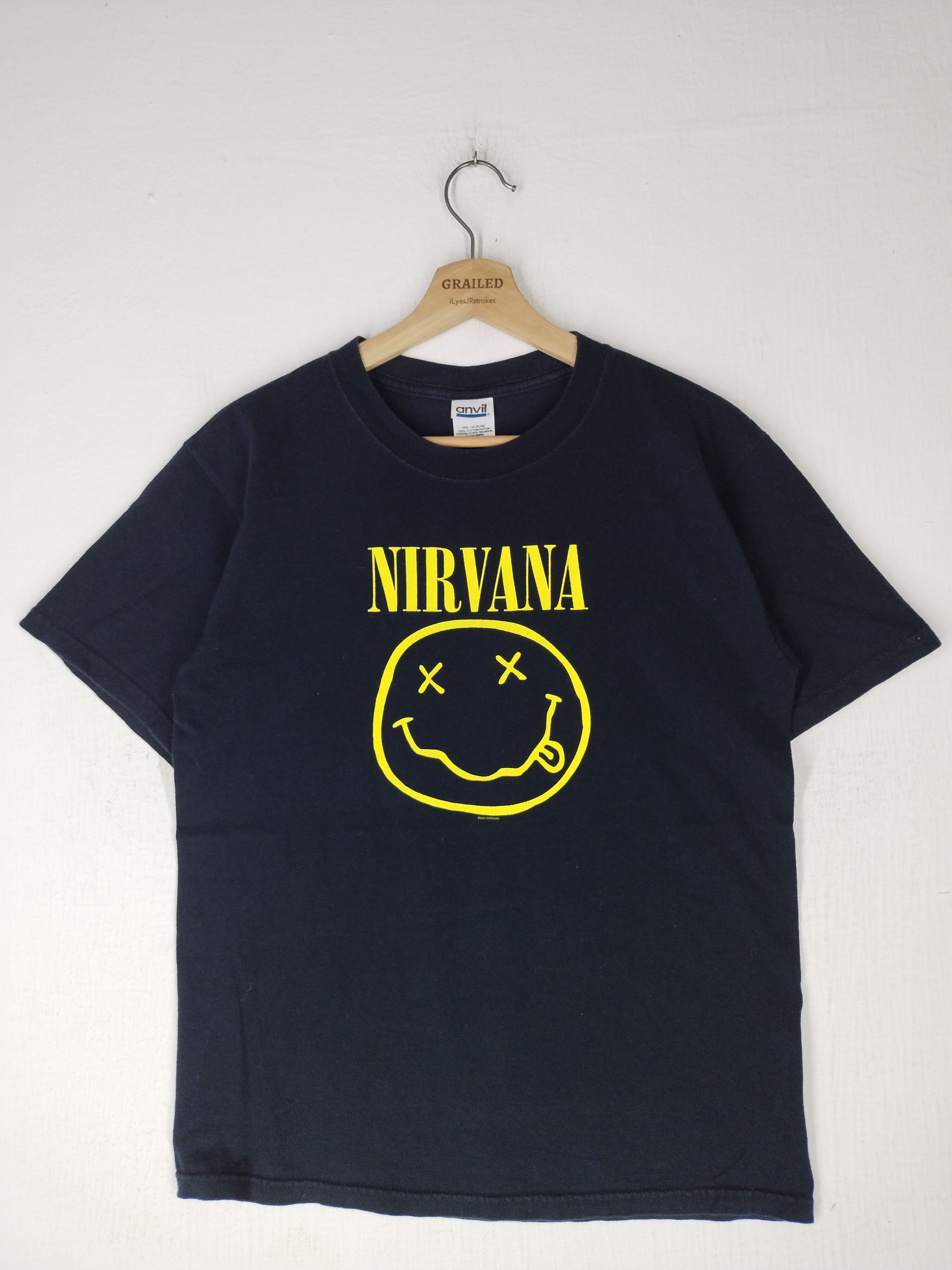 Band Tees ULTRA RARE Vintage 03's Nirvana Smiley Graphic T-Shirt Size US M / EU 48-50 / 2 - 1 Thumbnail
