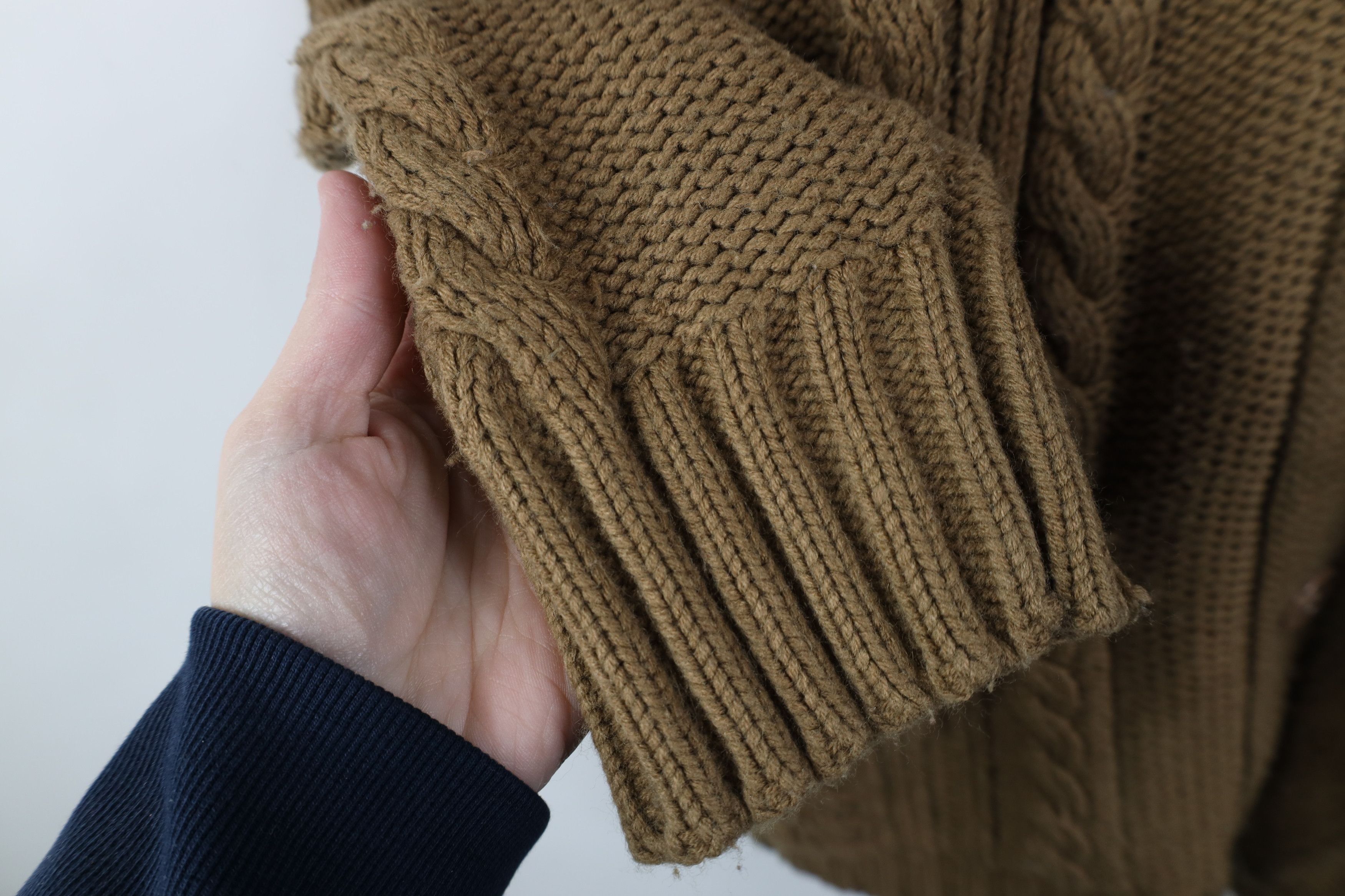 Vintage Vintage 70s Streetwear Fisherman Shawl Cardigan Sweater Size M / US 6-8 / IT 42-44 - 7 Thumbnail