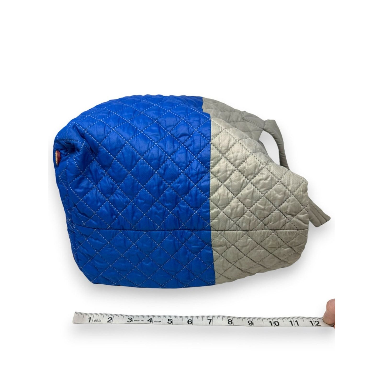MZ Wallace MZ Wallace Metro Quilted Travel Tote Bag Beige Blue Women’s Size ONE SIZE - 10 Thumbnail