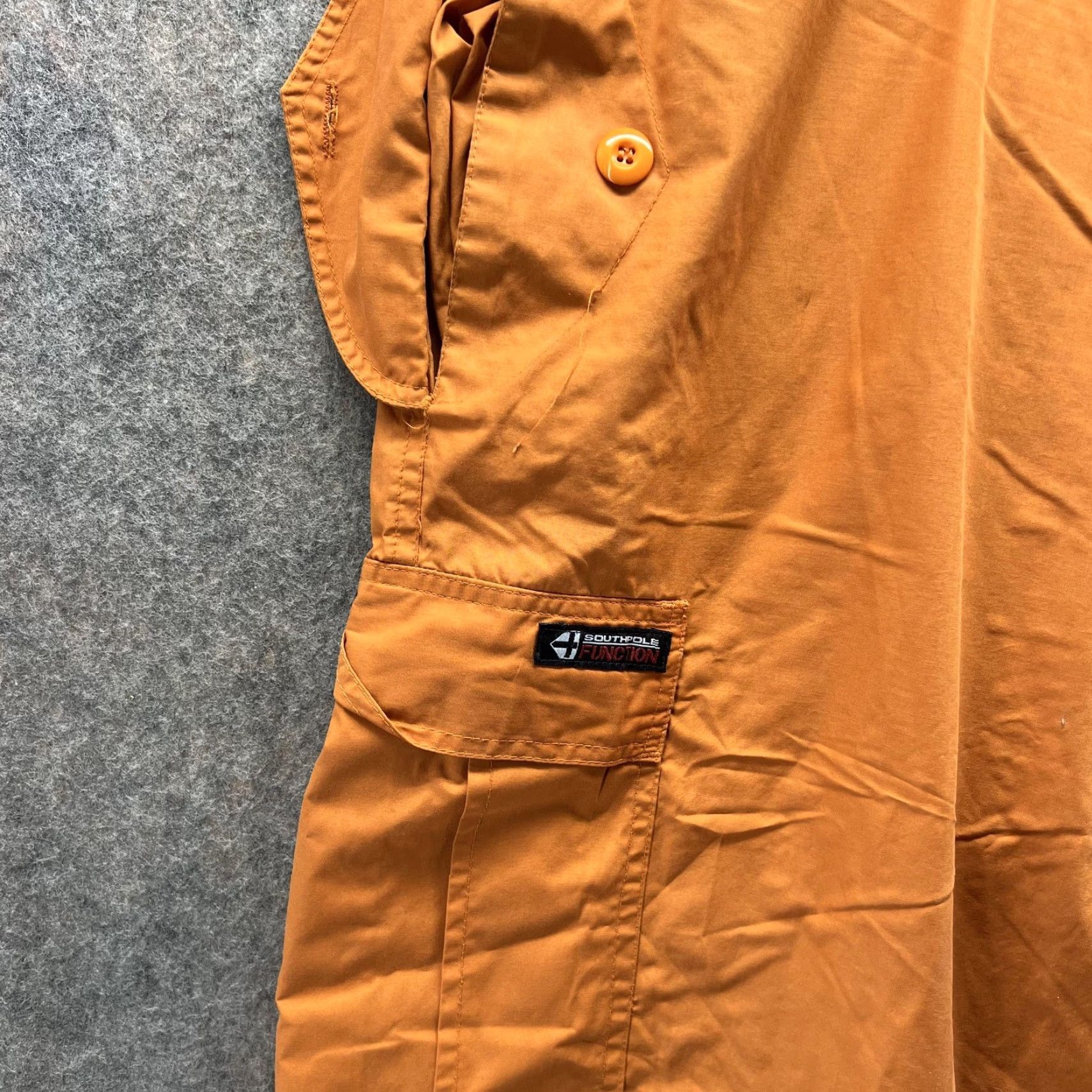Southpole VINTAGE Southpole Cargo Shorts Mens 2XL Orange 12 Inseam Hip Hop Casual Shorts Reg Men Size US 39 - 7 Thumbnail