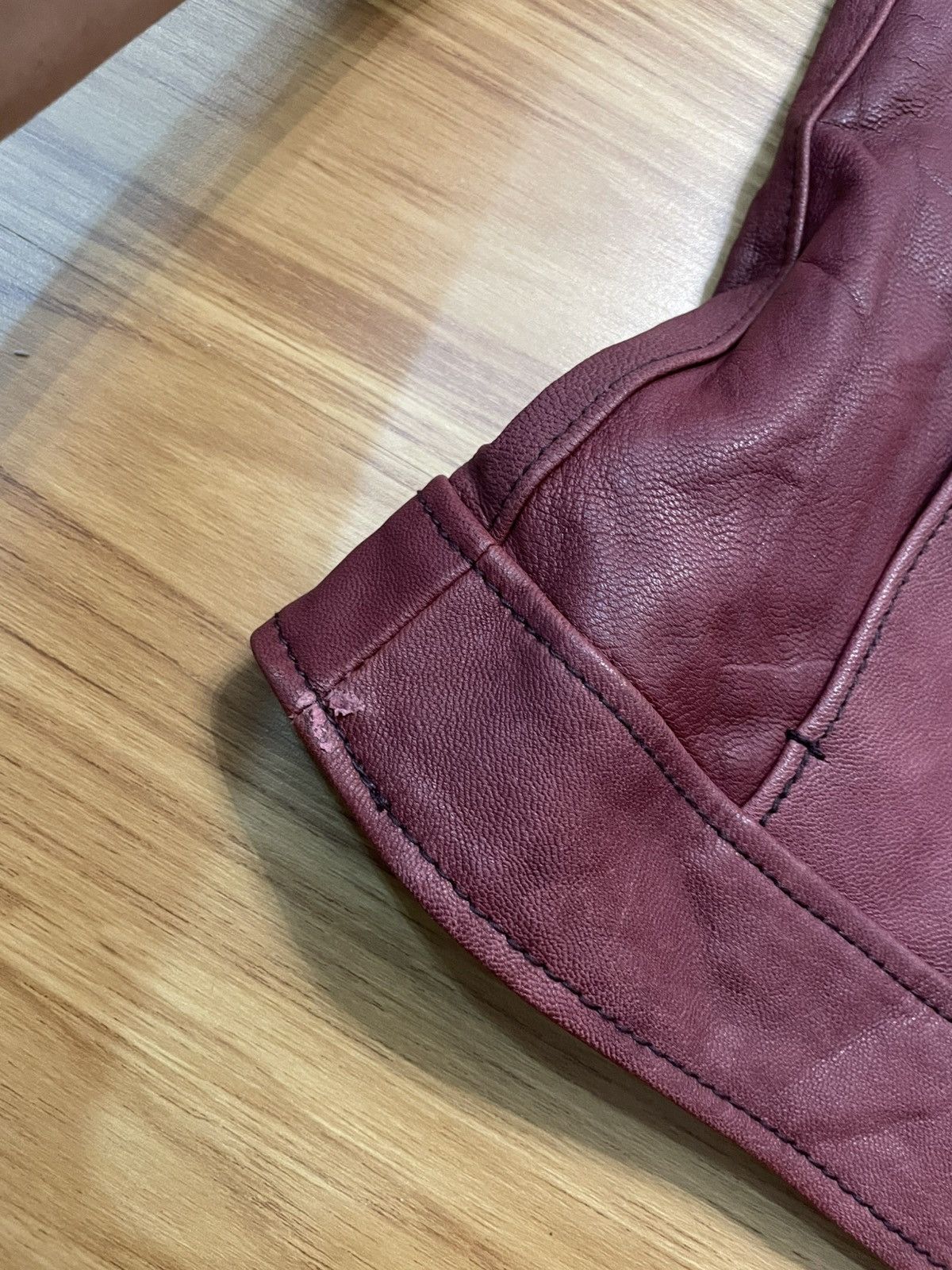 Tete Homme Tete Homme Japan Minimal Biker Leather Jacket (Goat Skin) Size US M / EU 48-50 / 2 - 8 Thumbnail