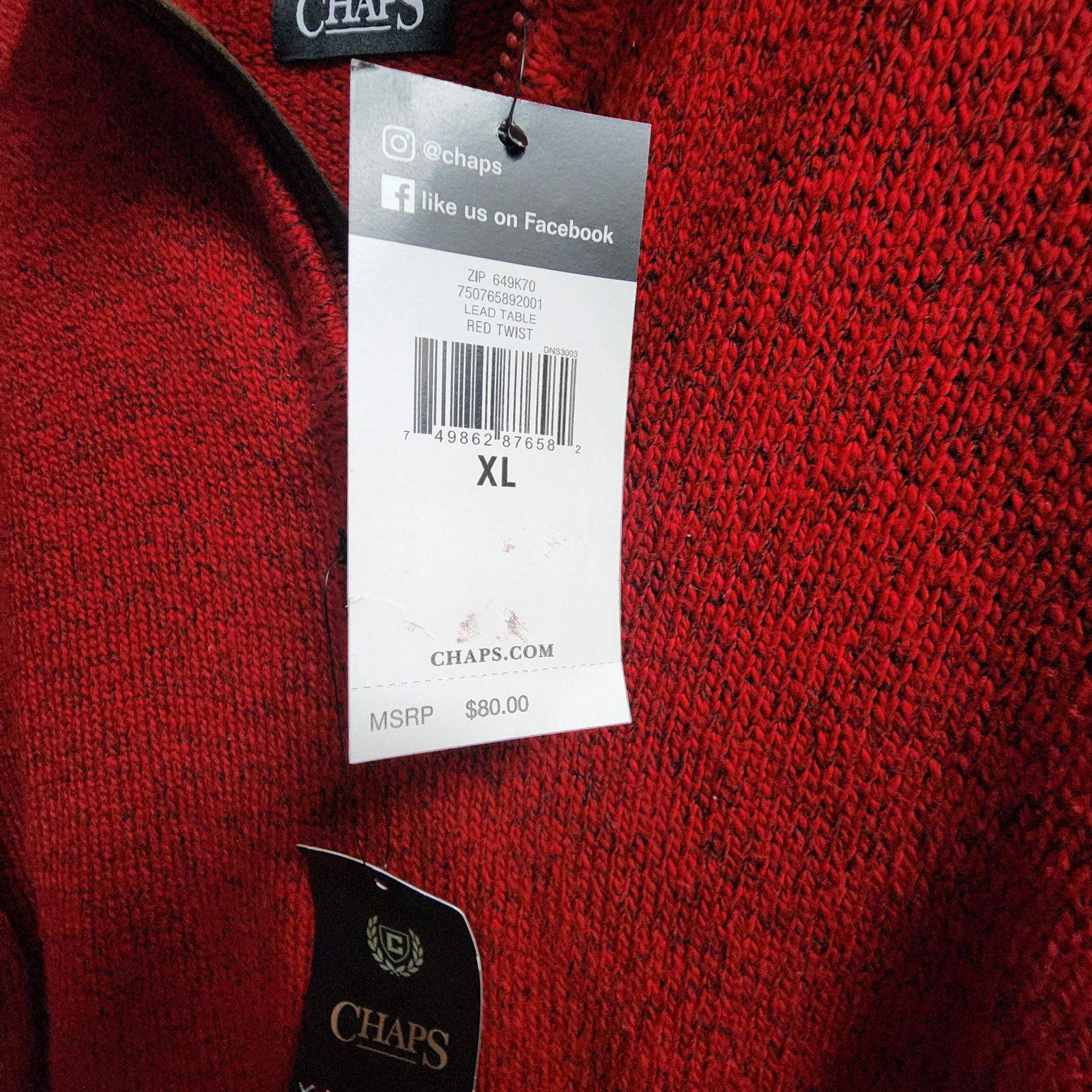 Chaps Chaps Mens Knit Caridgan Sweater Classic Half Zip Mock Turtl Size US XL / EU 56 / 4 - 2 Thumbnail