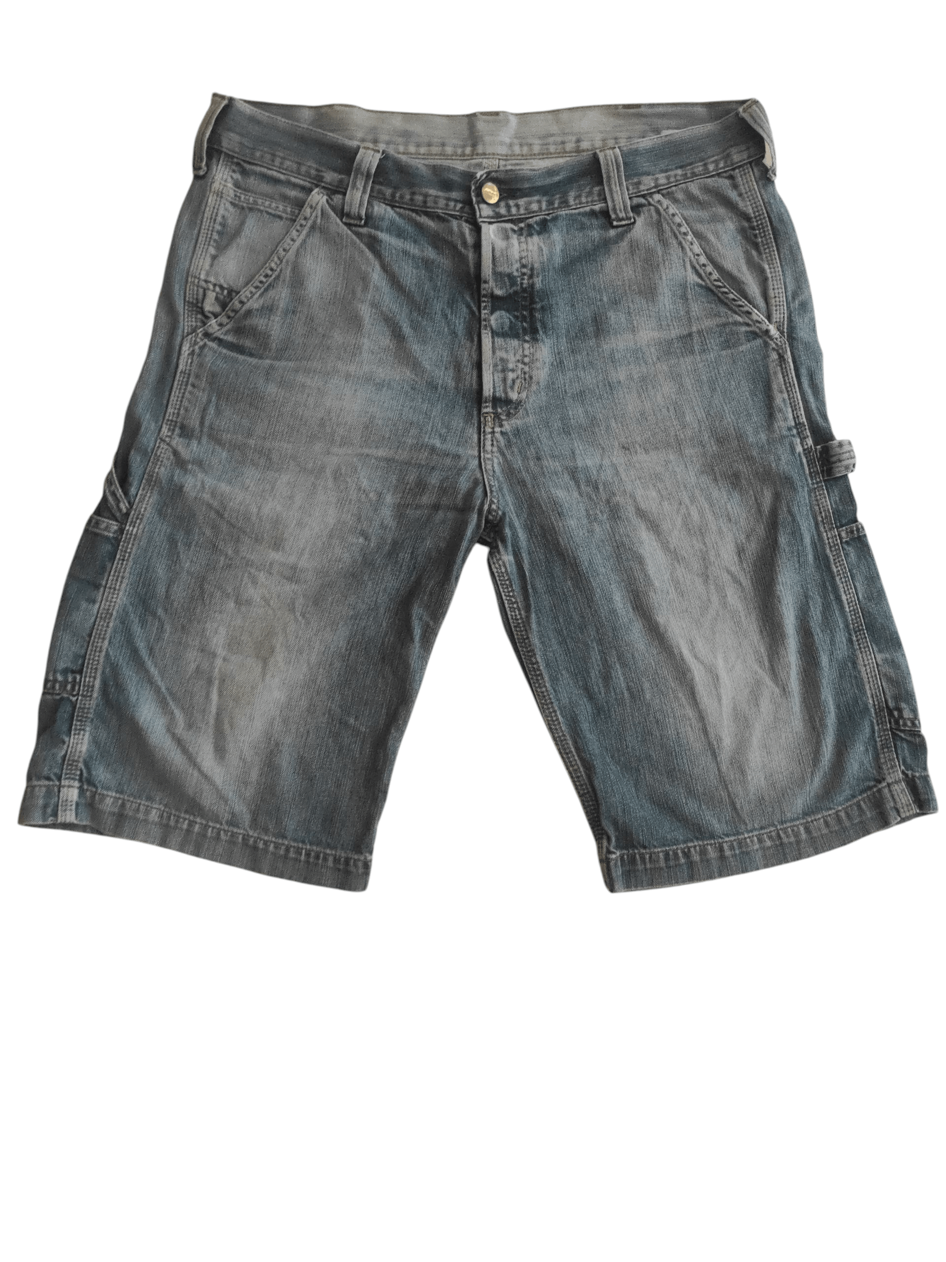 Carhartt × Vintage Carhartt Denim Dungaree Burmuda Cargo Shorts Mens Size 33 Size US 33 - 1 Thumbnail