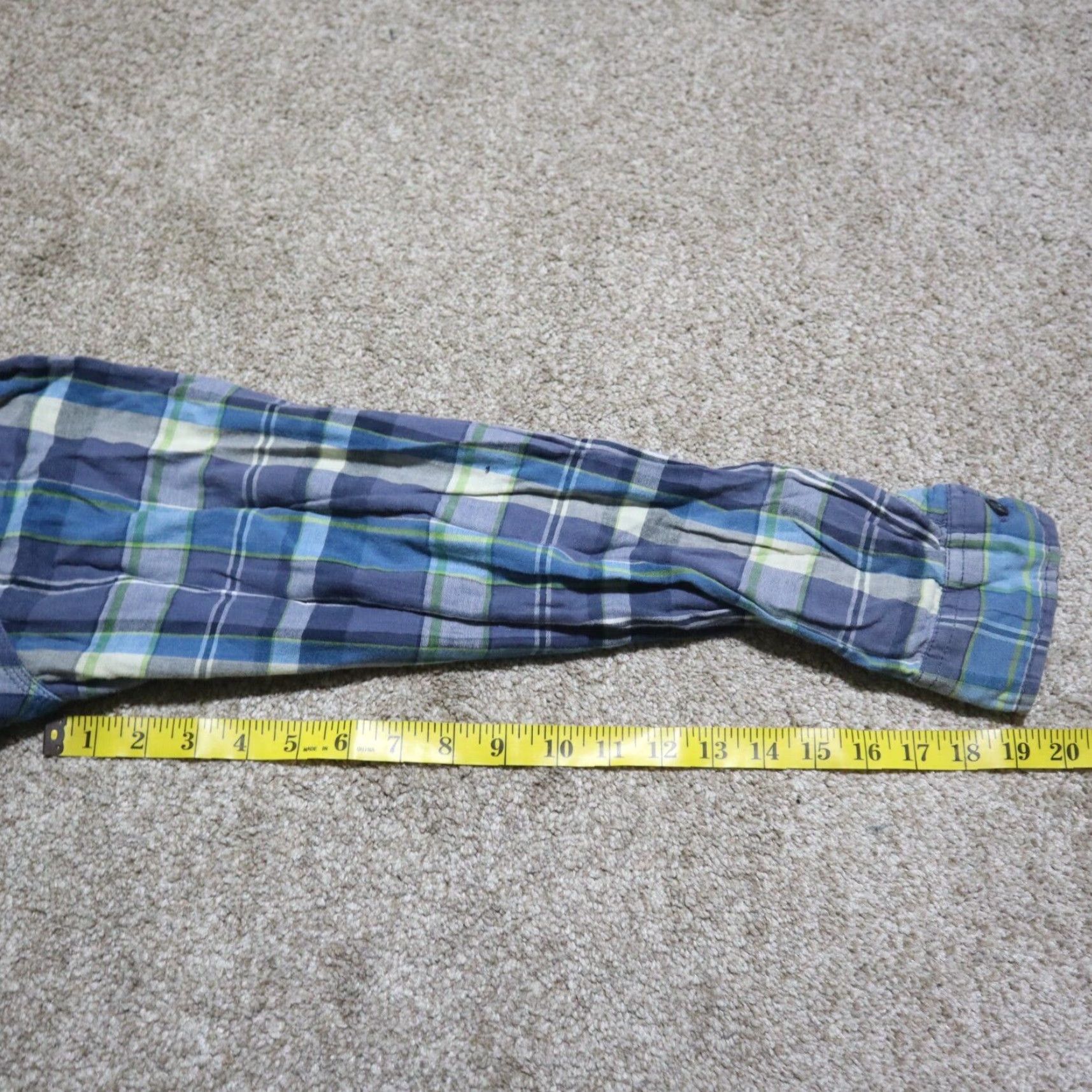 Aeropostale Aeropostale Shirt Plaid Long Sleeve Button-Down, Blue, Size M, Women, Fall Pattern Cotton Size M / US 6-8 / IT 42-44 - 7 Thumbnail