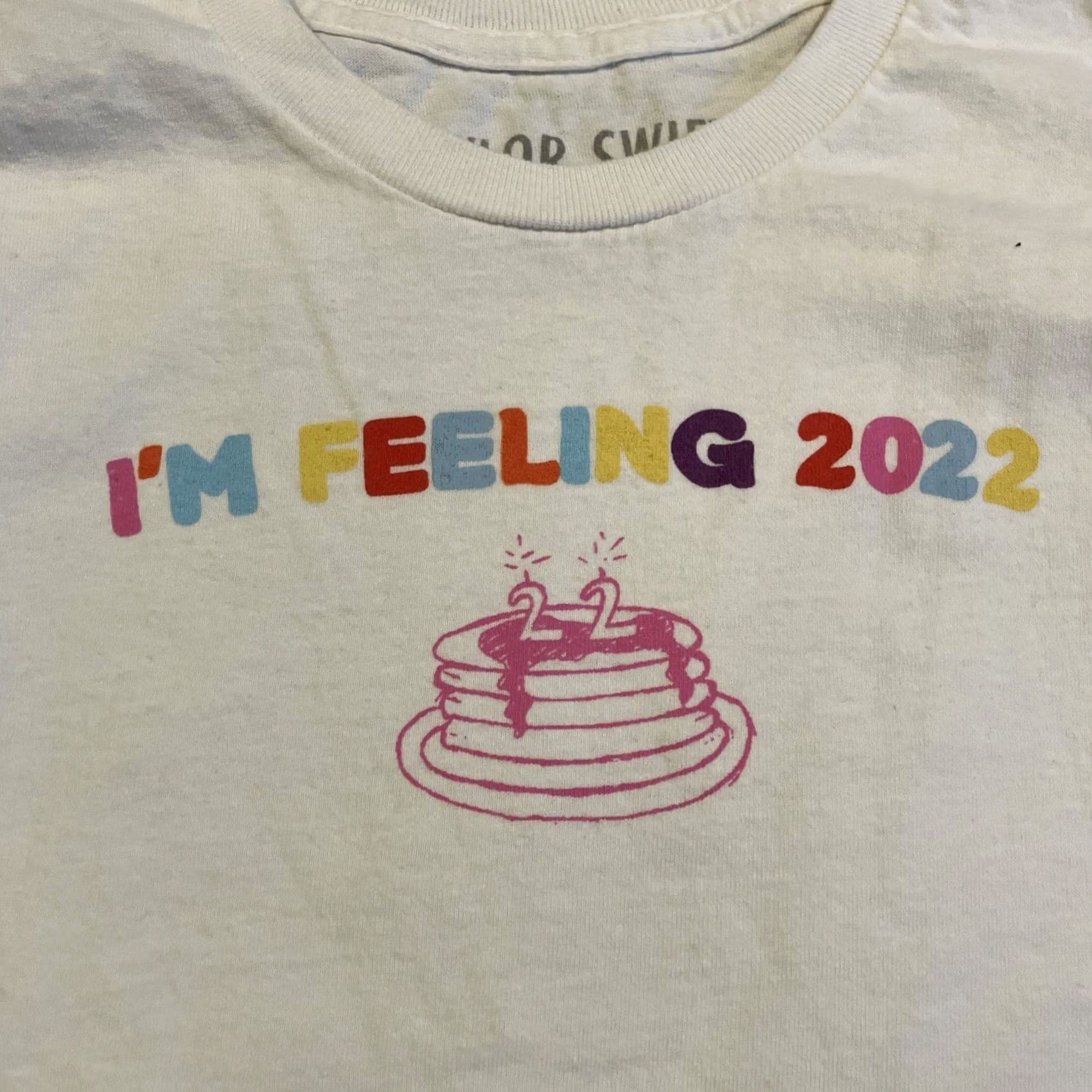 Vintage Taylor Swift T Shirt Men's Medium White Graphic OFFICIAL I’m Feeling 2022 Size US M / EU 48-50 / 2 - 2 Thumbnail