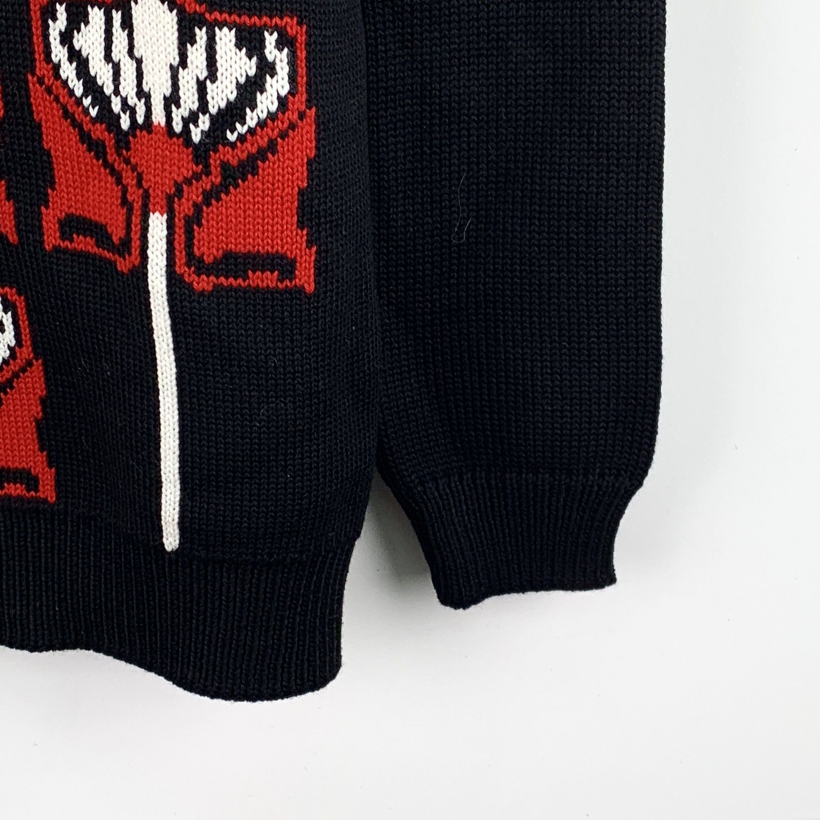Prada Prada Patterned Intarsia Wool Knit Black (42) Size US XS / EU 42 / 0 - 5 Thumbnail