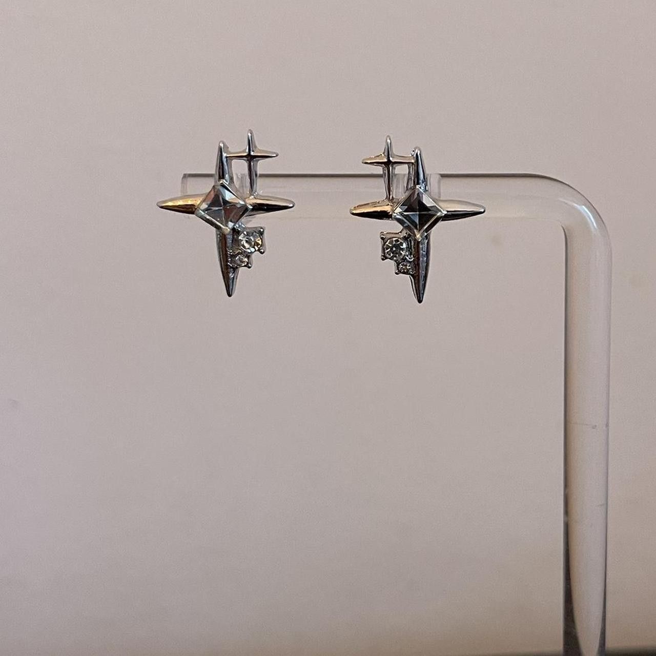 Designer × Vintage Sparkle Star Stud Earrings Size ONE SIZE - 1 Thumbnail