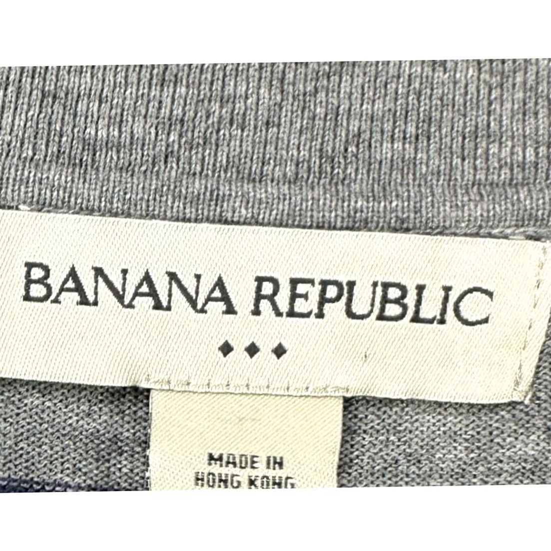 Banana Republic Banana Republic Shirt Knit Polo Mens Large Gray Blue Stripes Short Sleeve Rugby Shirt Size US L / EU 52-54 / 3 - 4 Thumbnail