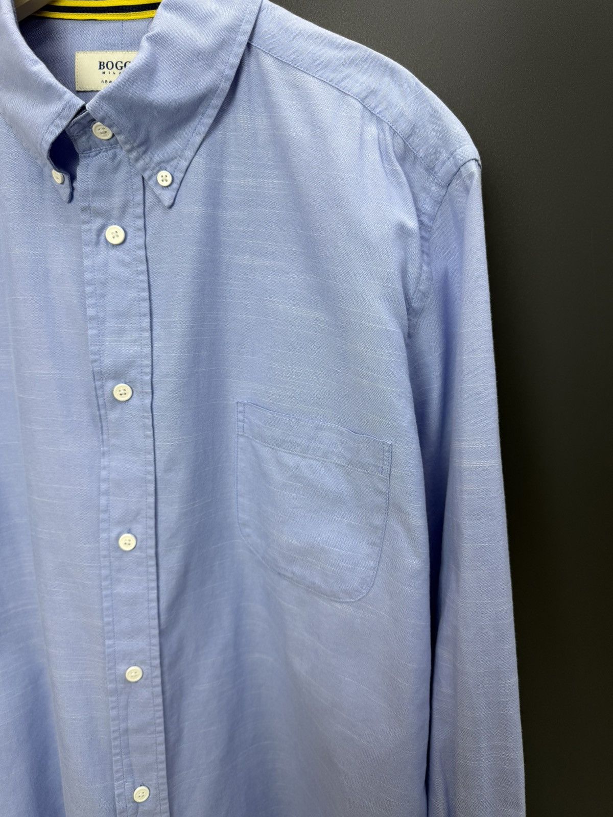 Boggi Boggi Milano Light Blue Cotton Shirt Button Down Size XL Size US XL / EU 56 / 4 - 4 Thumbnail