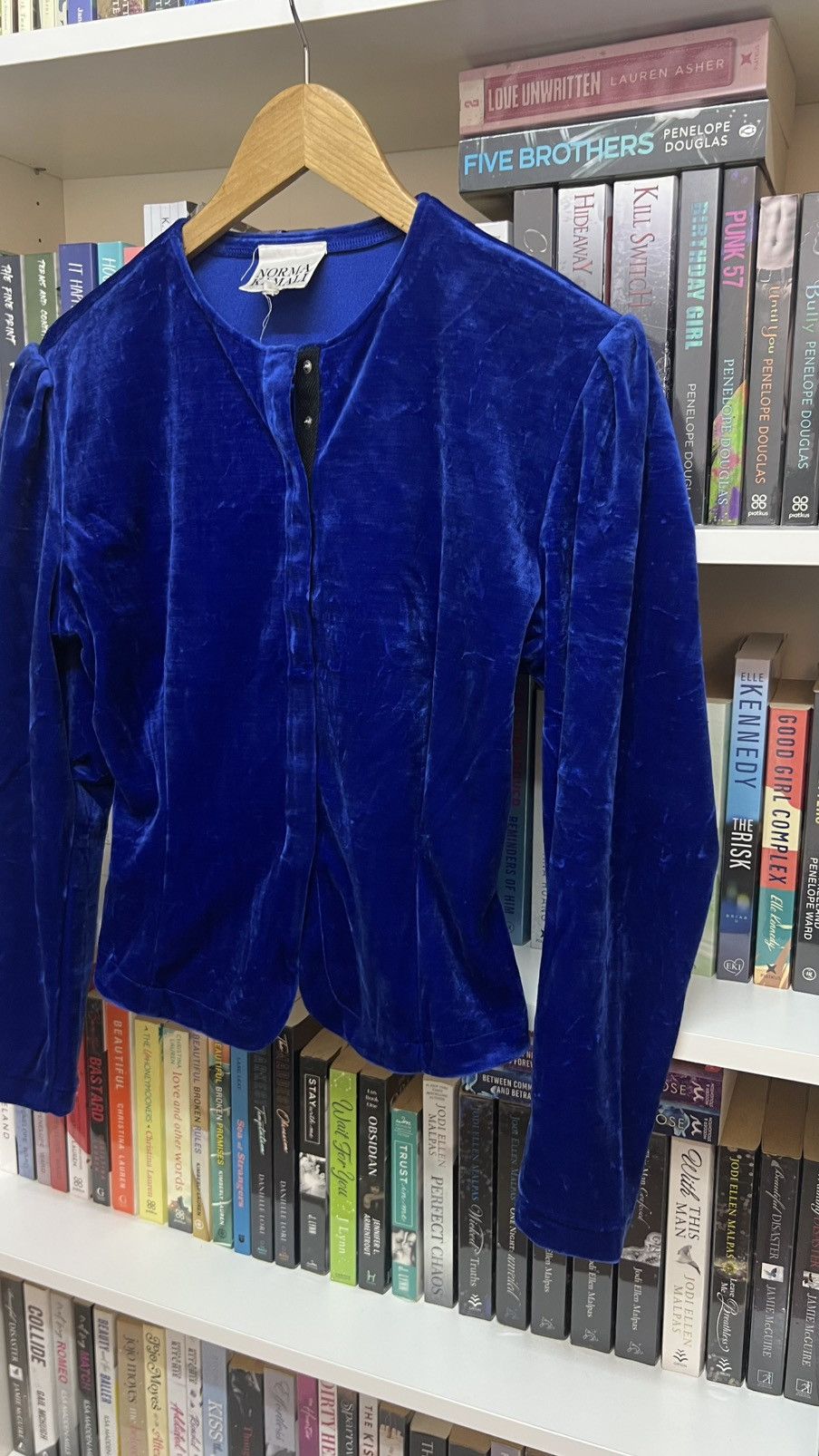 Norma Kamali Norma Kamali Snap Button Velvet Sweater Size M / US 6-8 / IT 42-44 - 2 Thumbnail